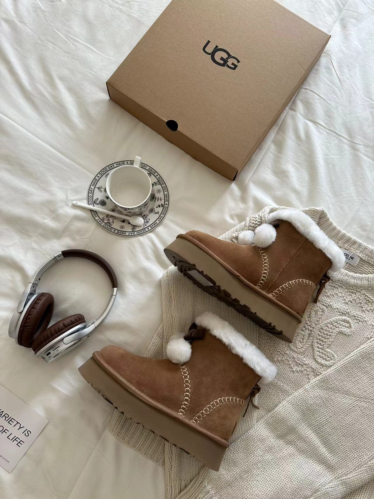 🔥UGG毛球小可爱size：35-40