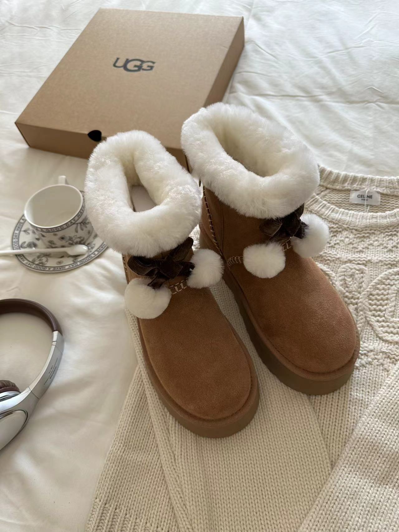 🔥UGG毛球小可爱size：35-40