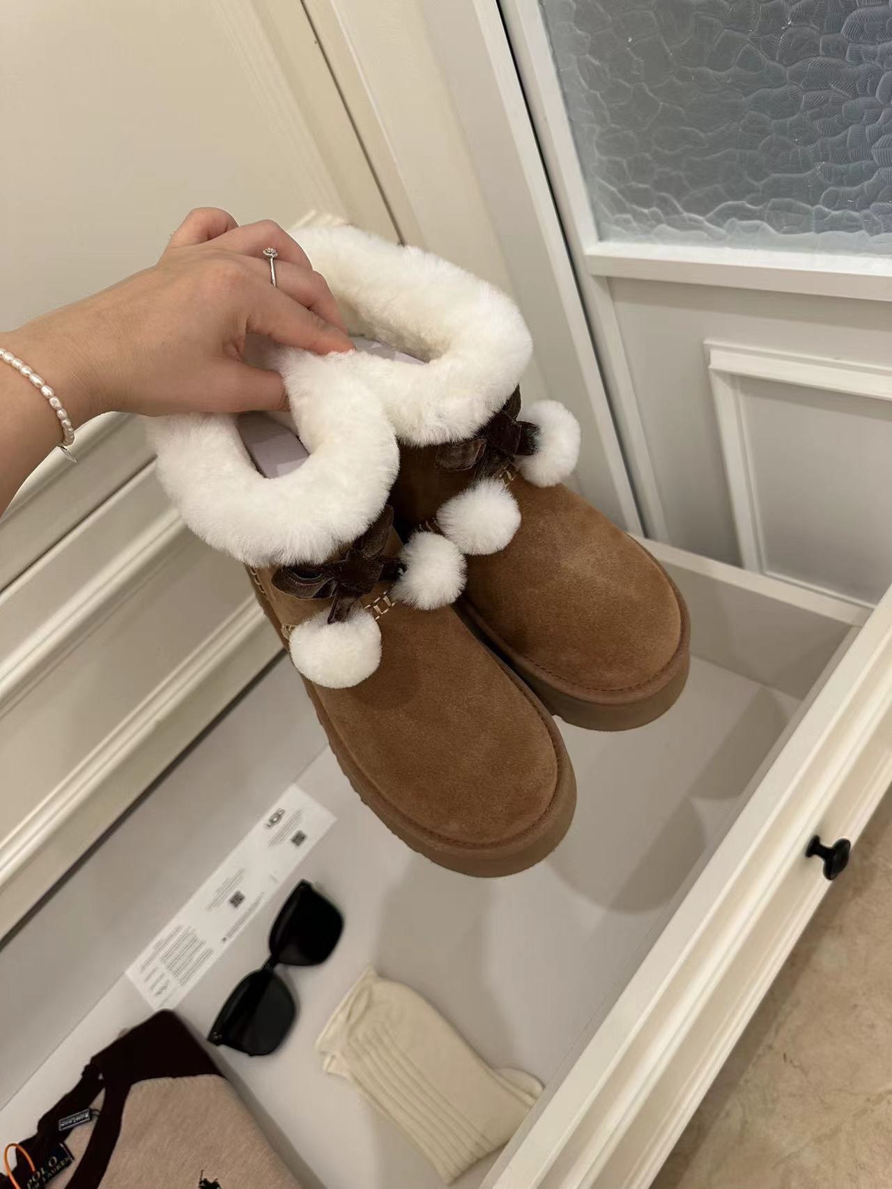 🔥UGG毛球小可爱size：35-40