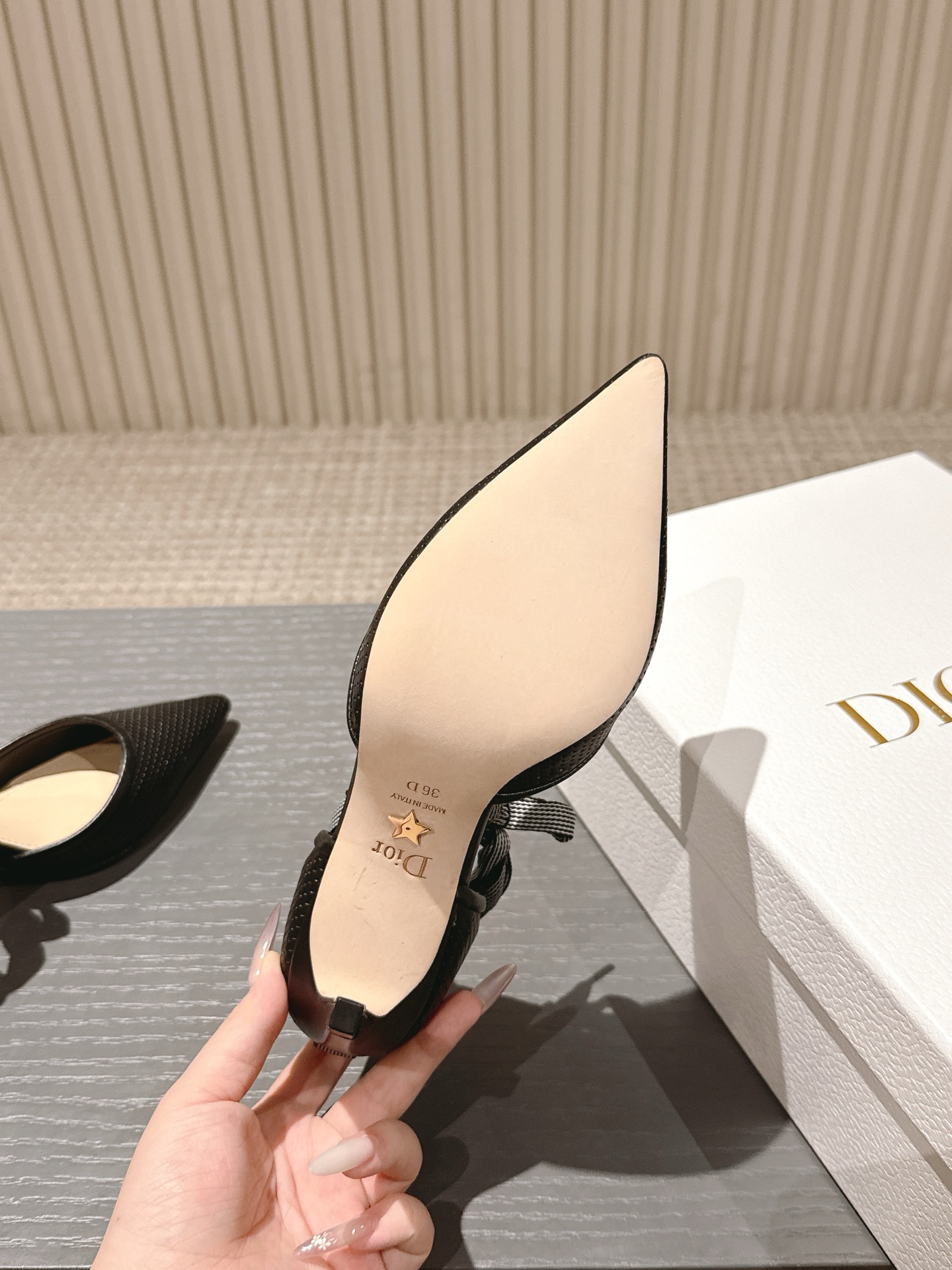 Dior J'Adior Black Lambskin Pointed-Toe Pumps with Ribbon Tie, 5-7cm Heel 10 i1746226968673 1046 0 8