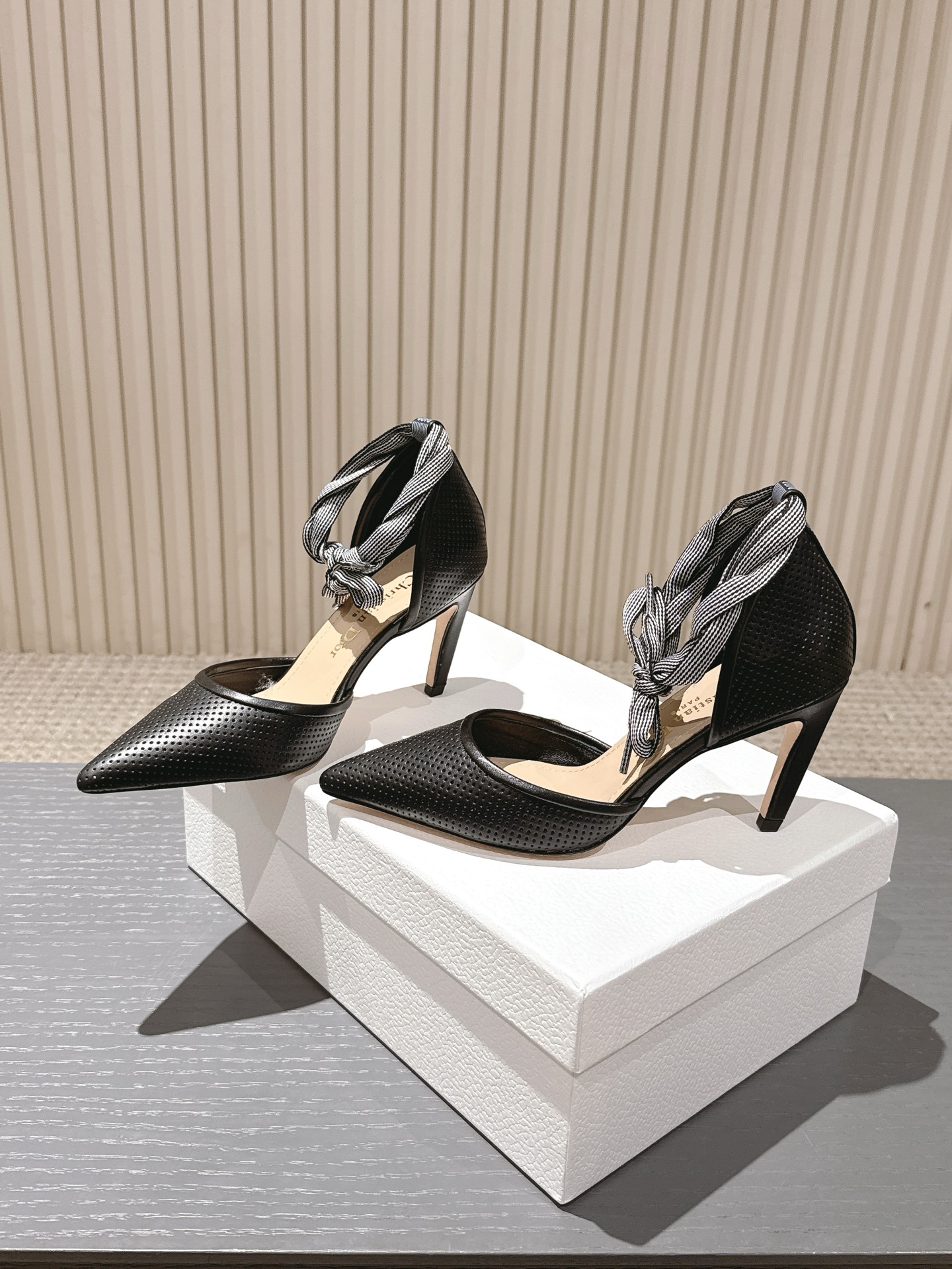Dior J'Adior Black Lambskin Pointed-Toe Pumps with Ribbon Tie, 5-7cm Heel 6 i1746226974338 5464 0 4