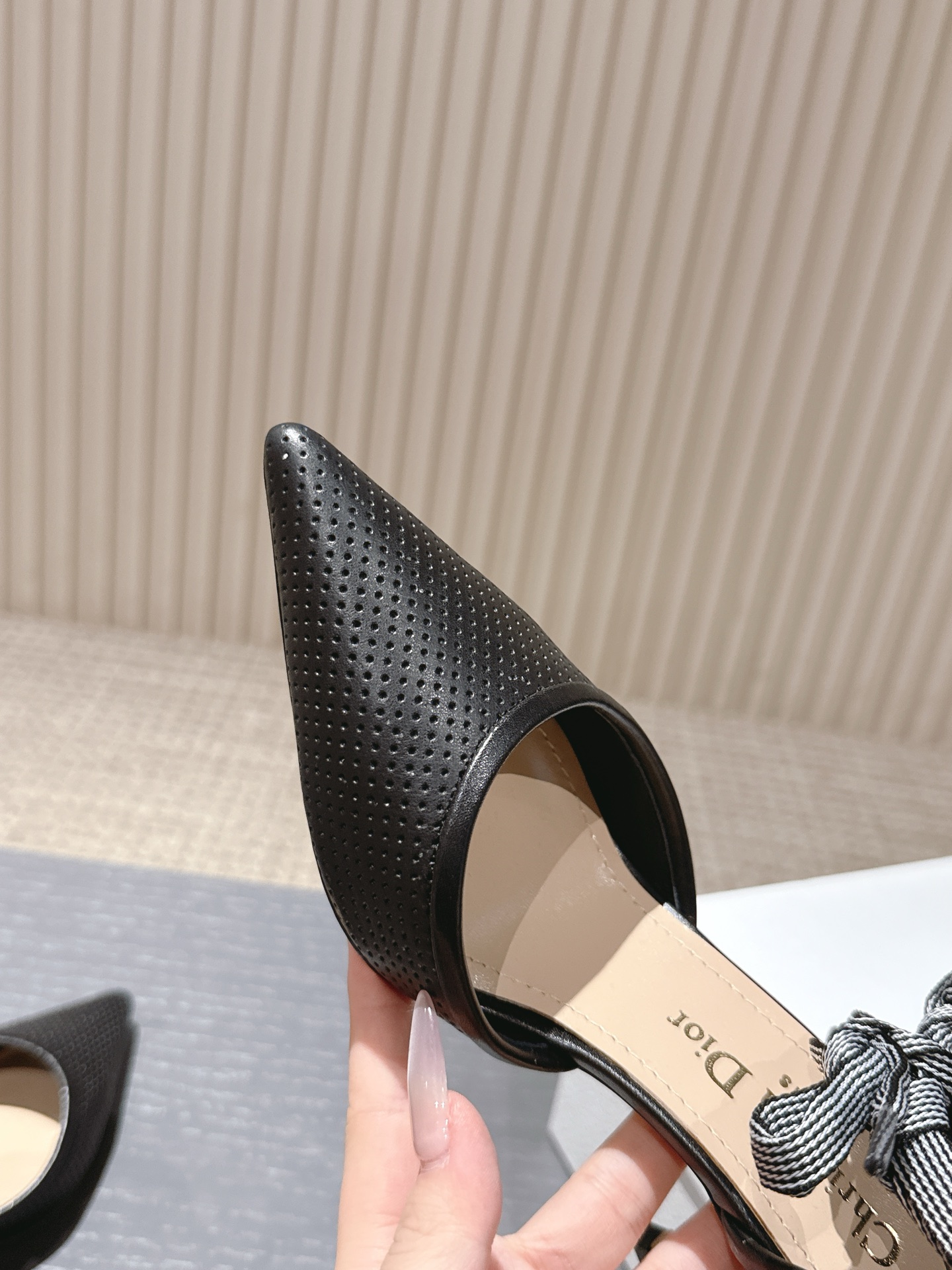 Dior J'Adior Black Lambskin Pointed-Toe Pumps with Ribbon Tie, 5-7cm Heel 7 i1746226974371 5057 0 5