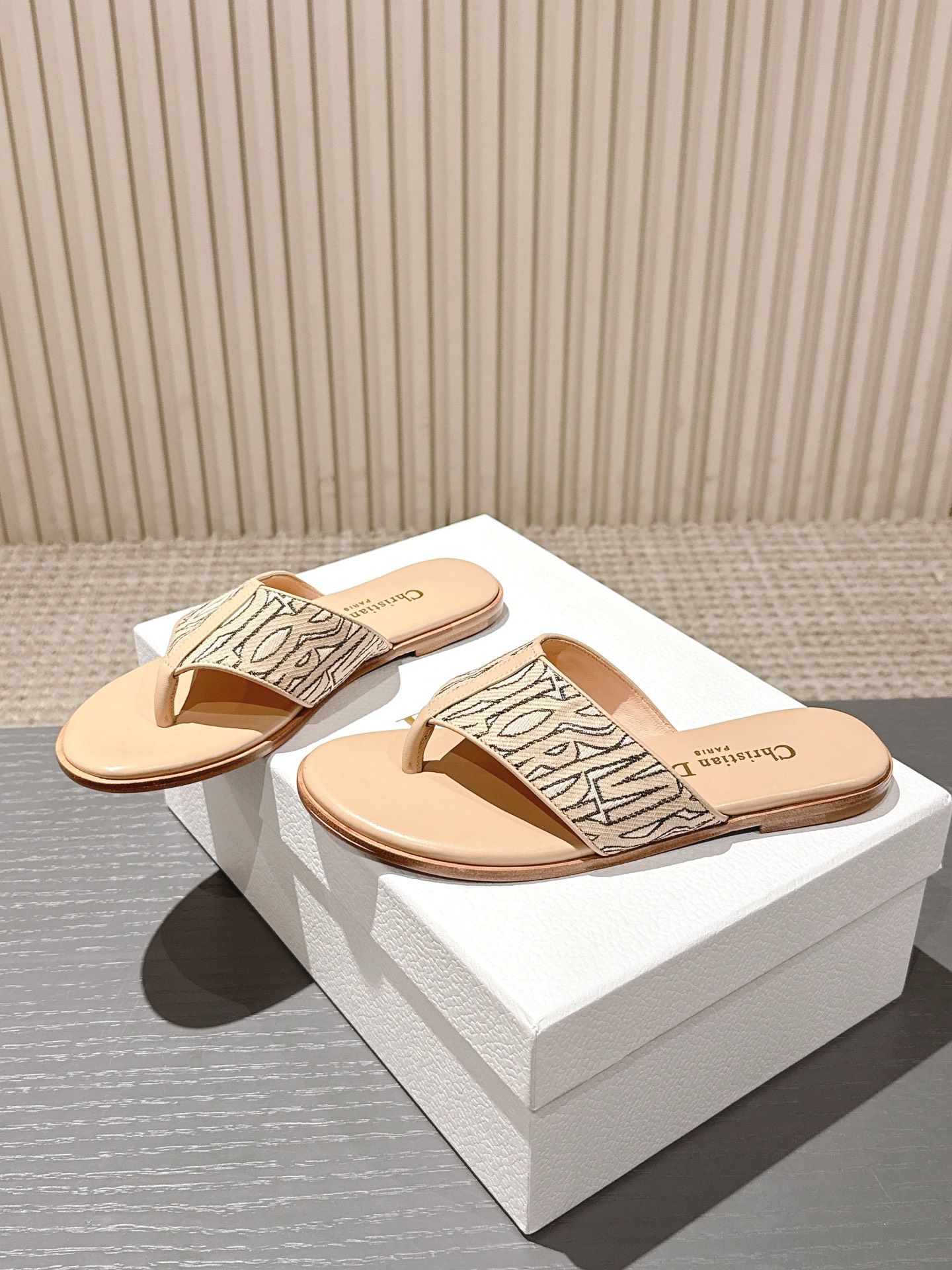 Dior ADiorble Thong Sandals - Flat Mules with CD Logo,Spring/Summer 2025 1 Dior ADiorble Thong Sandals - Flat Mules with CD Logo,Spring/Summer 2025