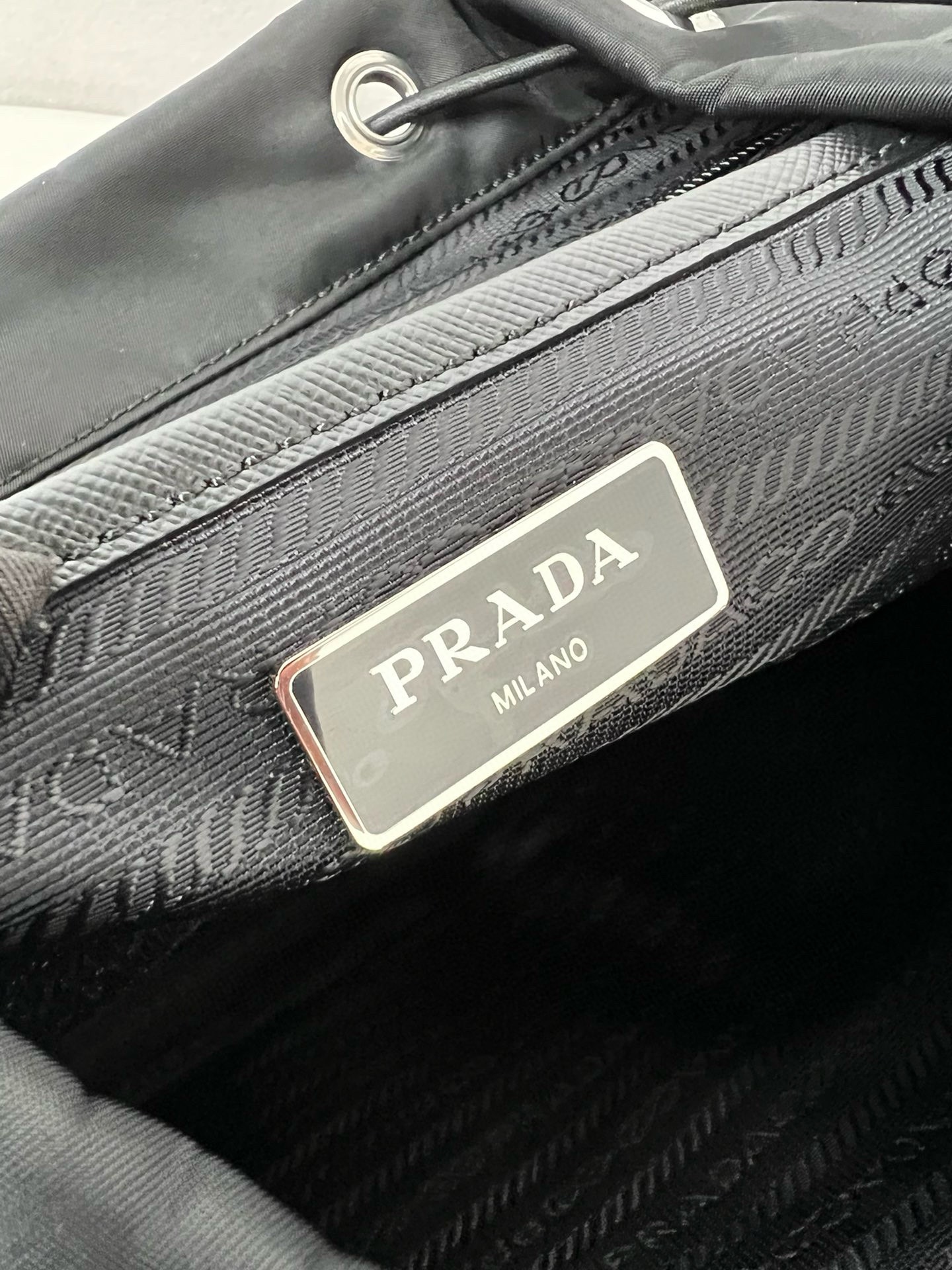 Prada 1BZ070 Black nylon 30x32x16cm everyday