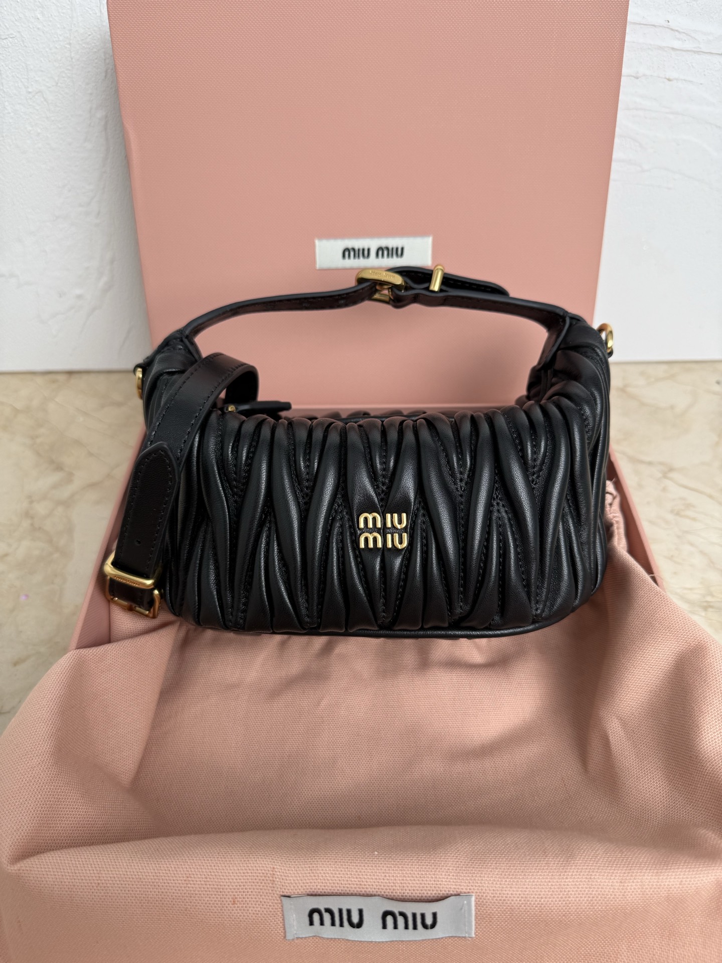 Miu Miu Style Beige Leather Clutch Lookbook Reference image 1