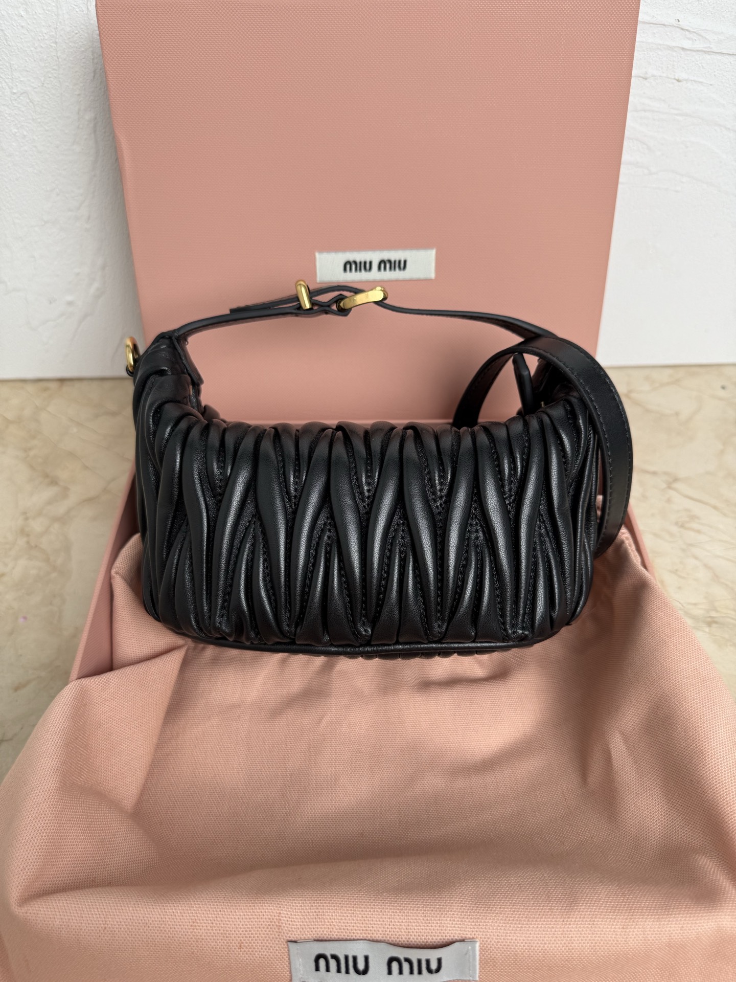 Miu Miu Style Beige Leather Clutch Lookbook Reference image 2