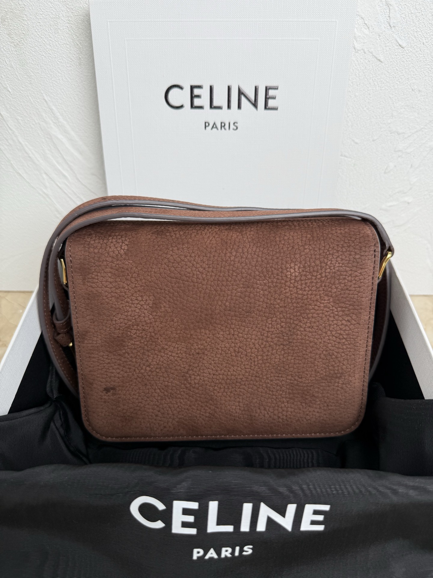 Celine Style Beige Leather Top Handle Bag Lookbook Reference image 2