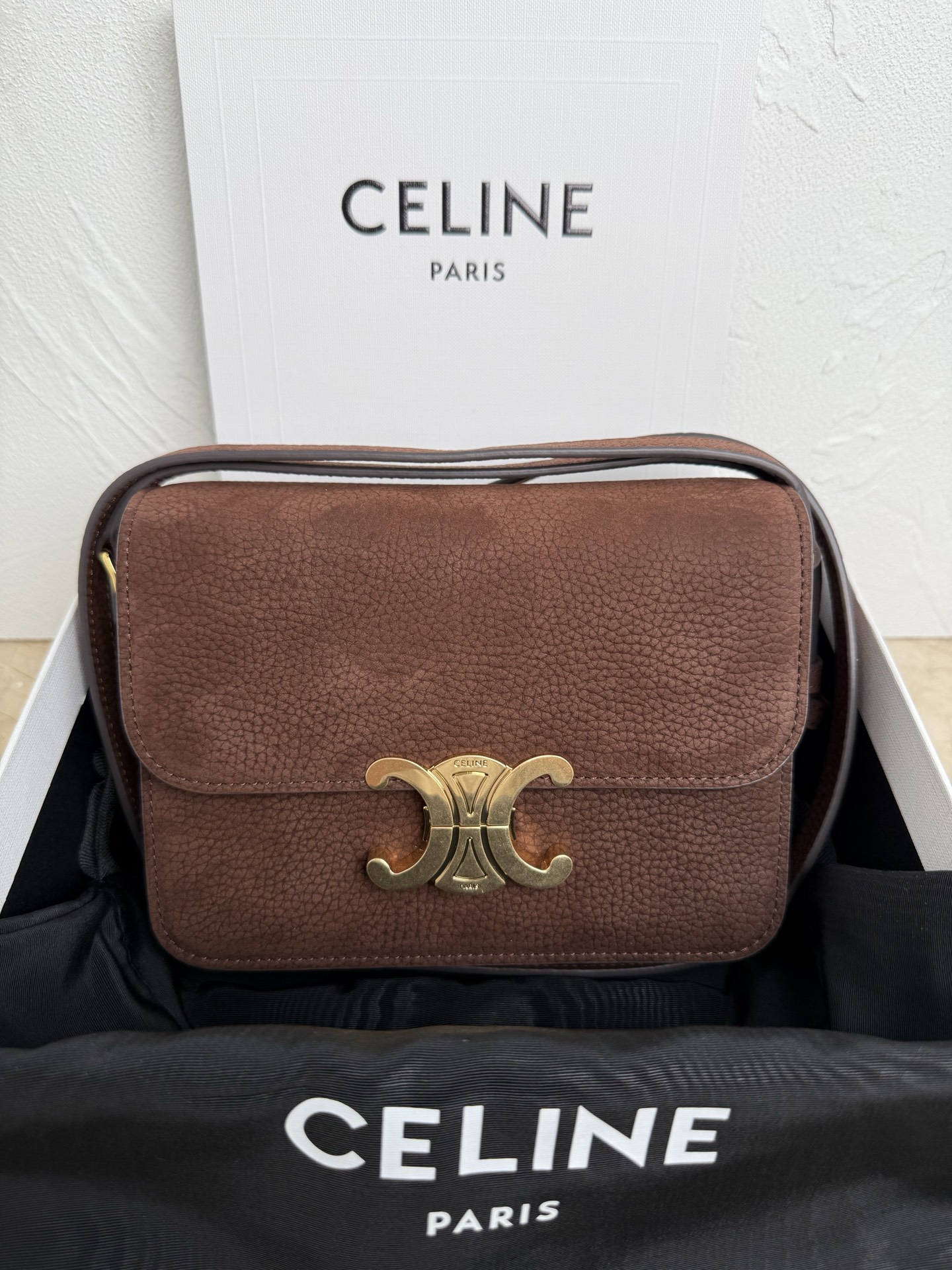 Celine Style Beige Leather Top Handle Bag Lookbook Reference image 1