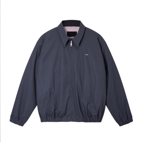 Prada Harrington Jacket Classic Cotton Coat - Navy and Grey 1 Prada Harrington Jacket Classic Cotton Coat - Navy and Grey