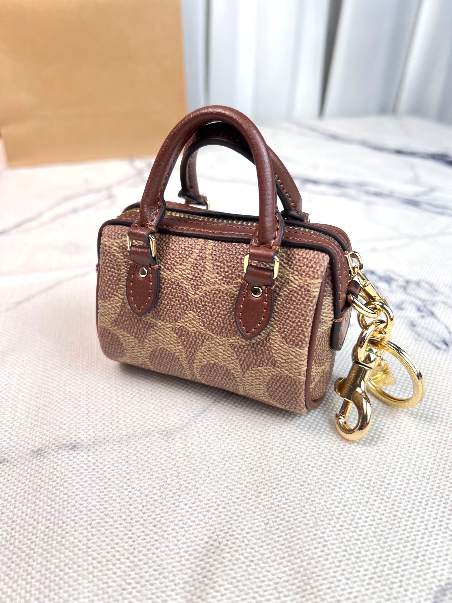 Mini Boston Satchel Bag Charm / Coin Pouch - Comprehensive 2
