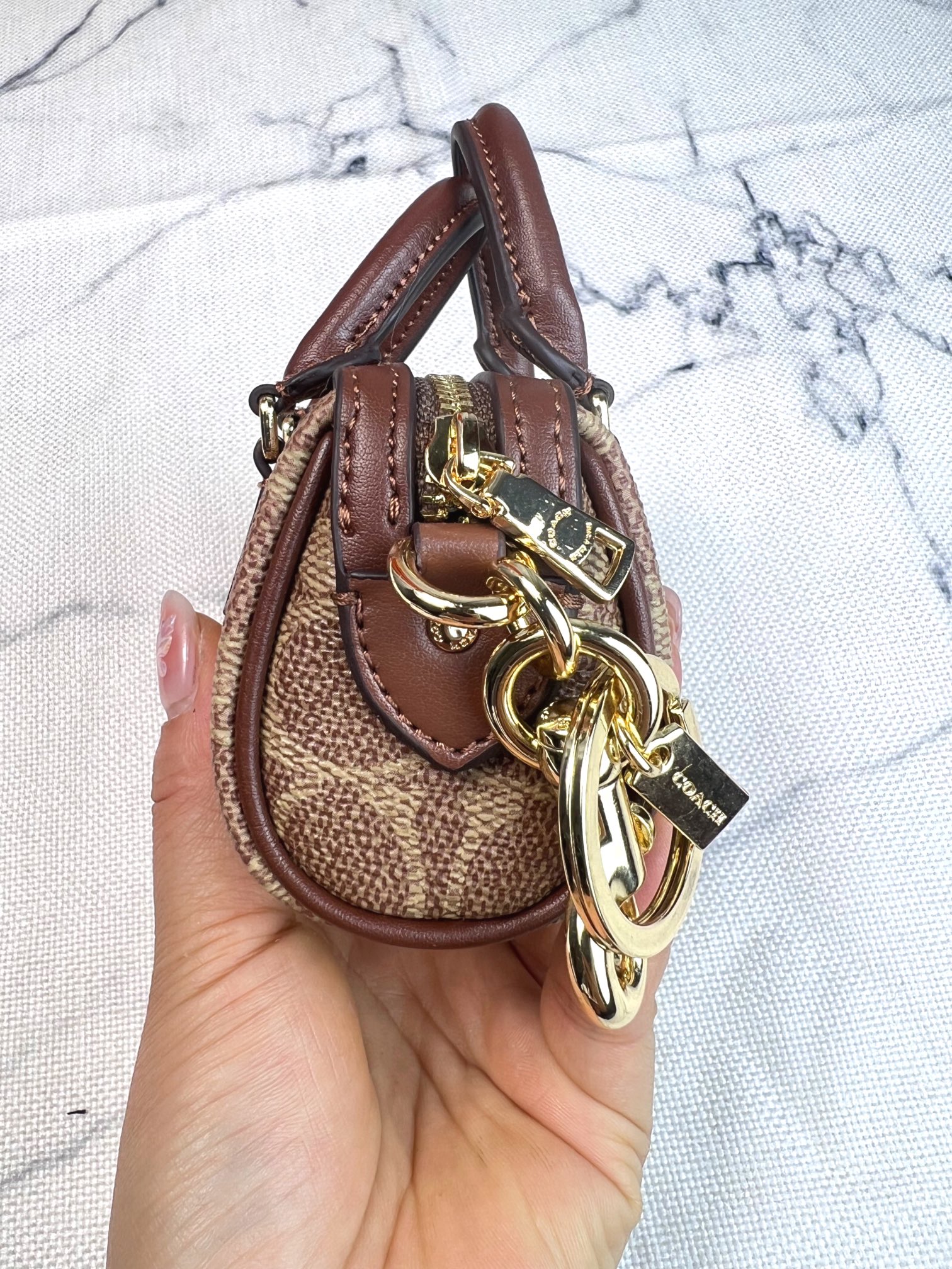 Mini Boston Satchel Bag Charm / Coin Pouch - Comprehensive 6