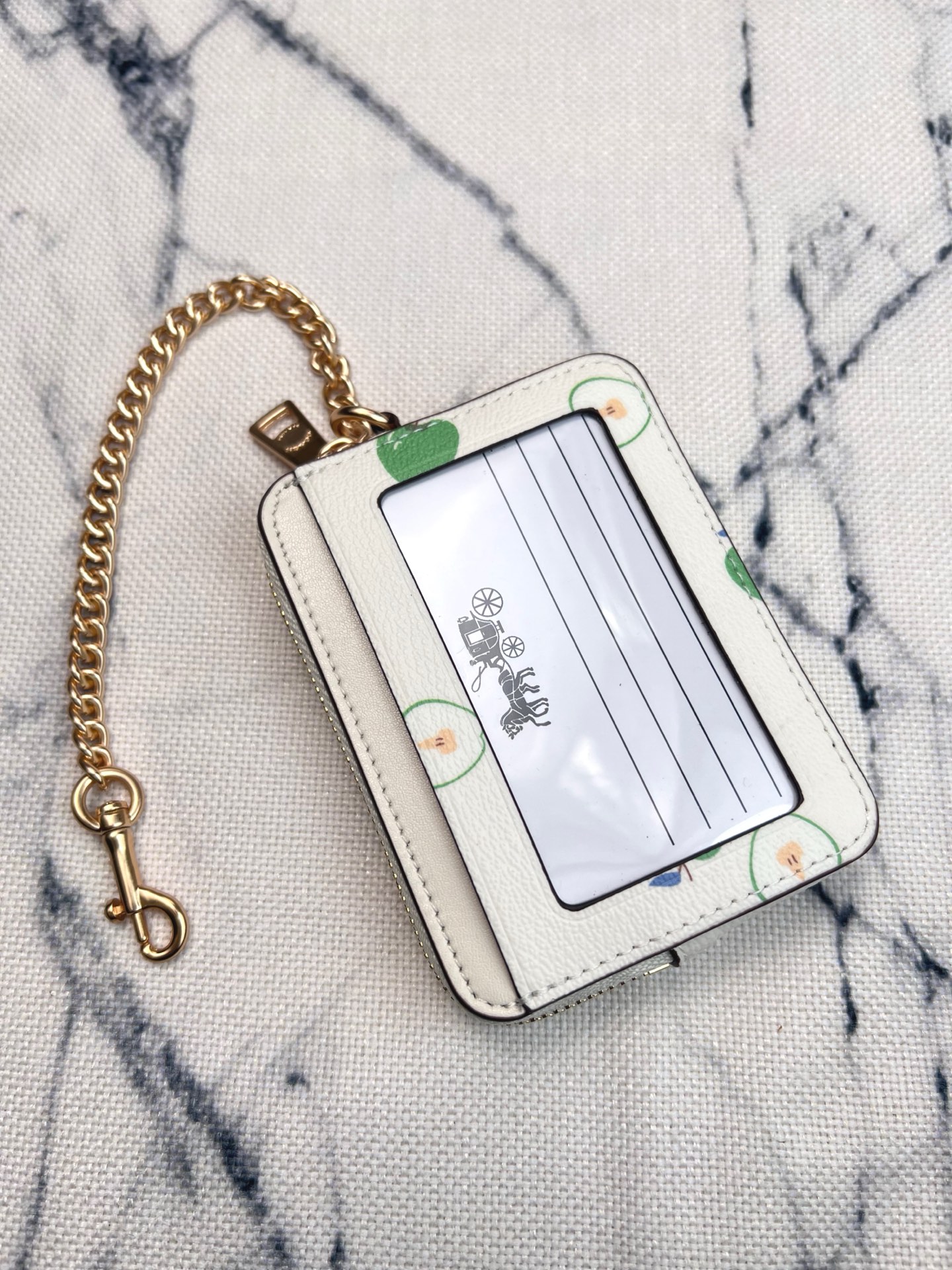 Coach ～Coach 新品 链条小卡包青苹果