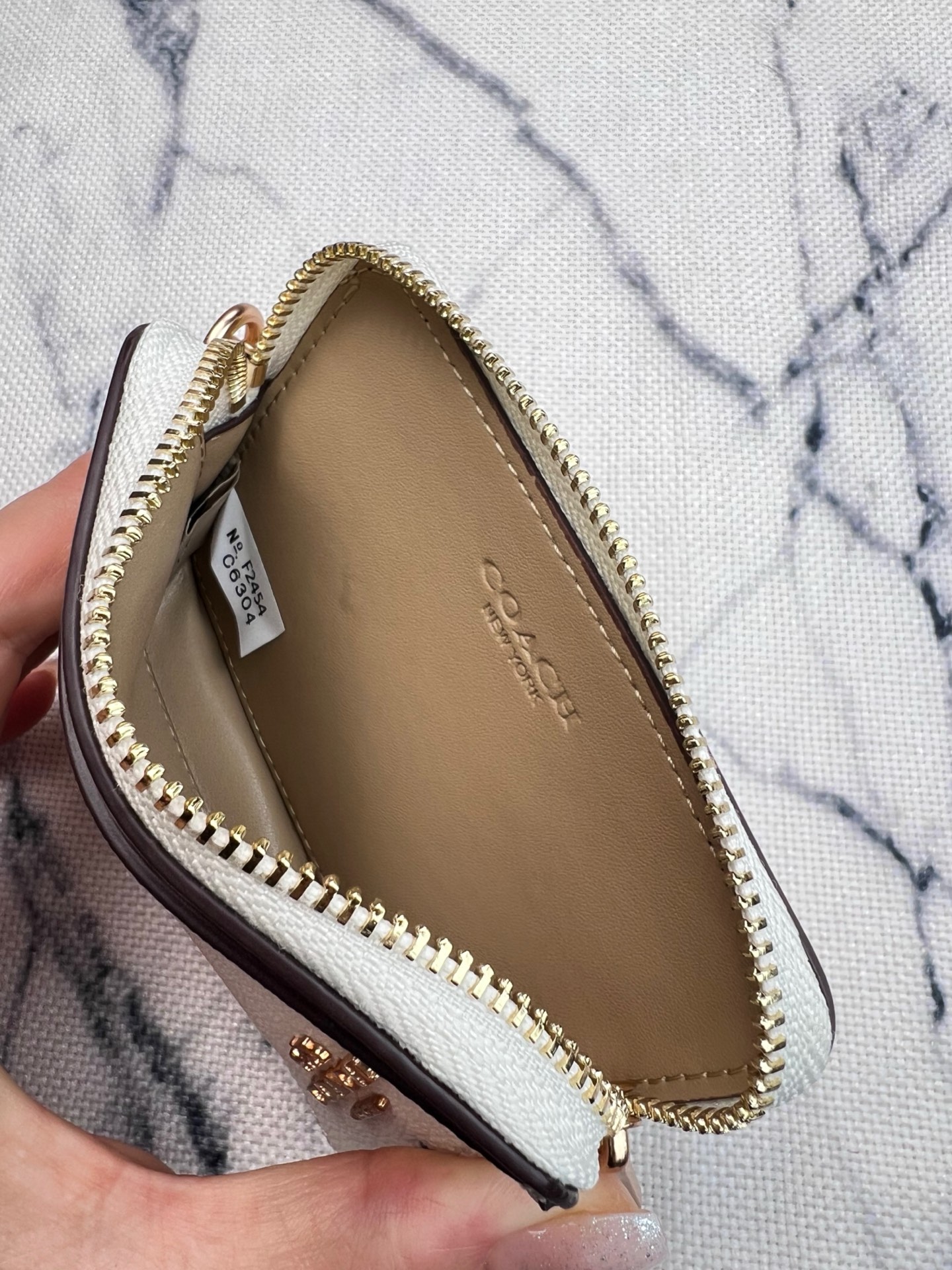 Coach ～Coach 新品 链条小卡包青苹果