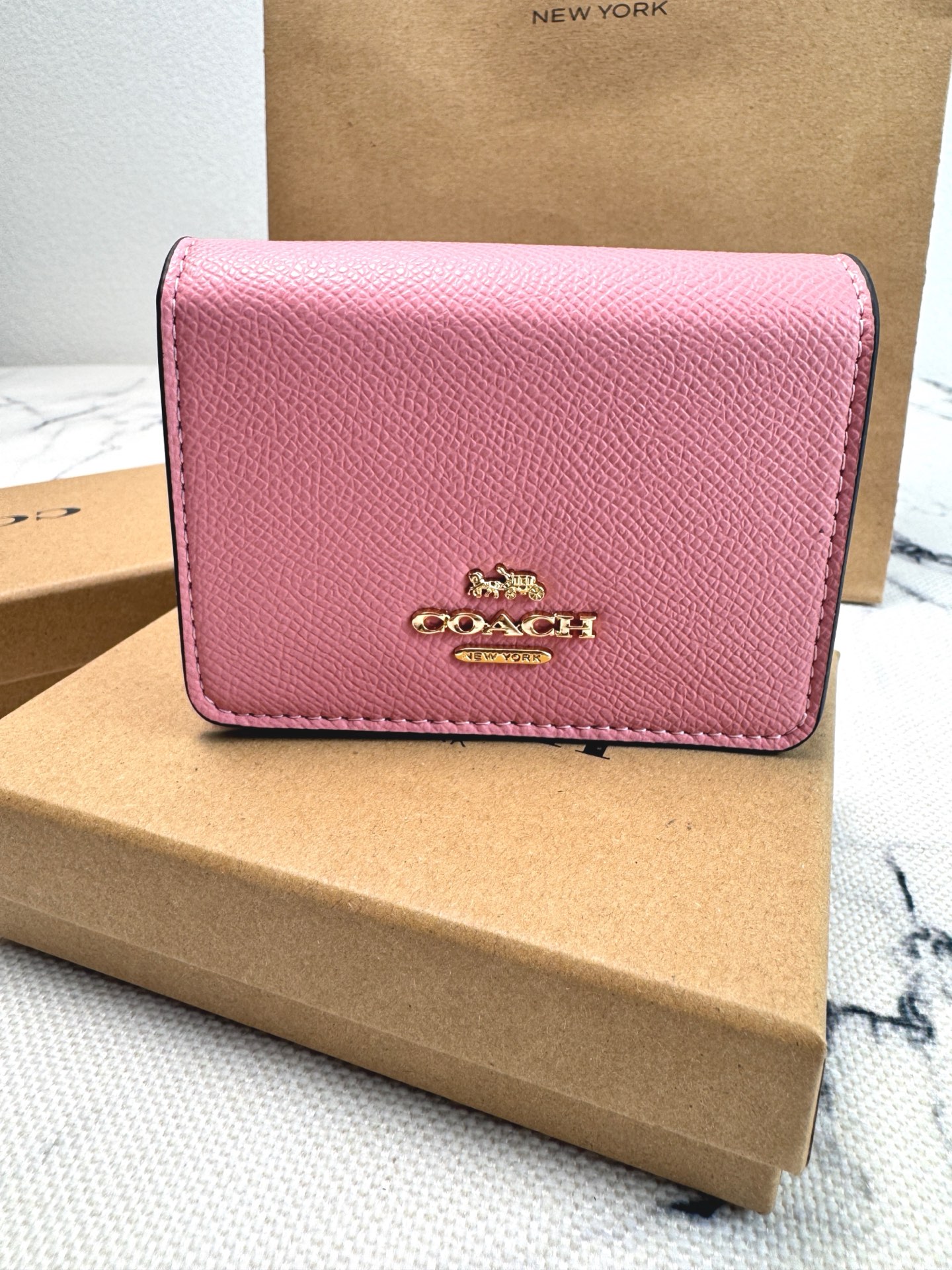 Coach COACH蔻驰 C0059纯色链条 十字纹皮革 钱包单肩斜挎包 小小一个 容量大还可以放2