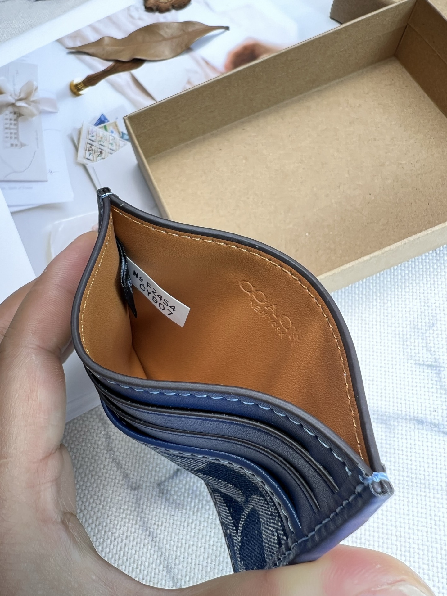 Coach ～COACH蔻驰CY907小卡包 丹宁蓝双面薄款卡包卡夹证件包 随身携带超方便可爱