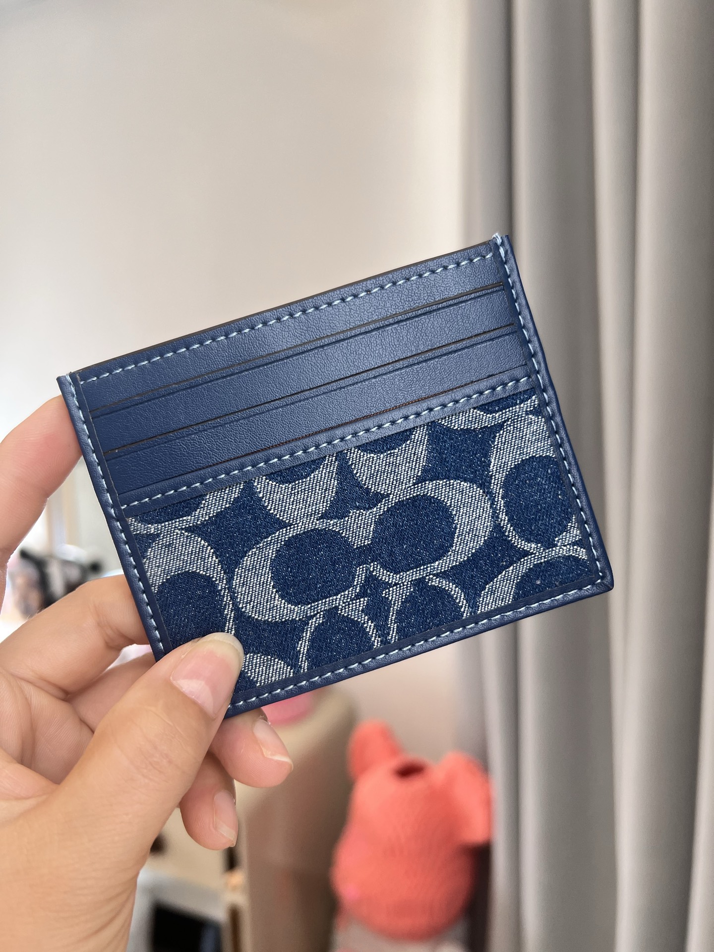 Coach ～COACH蔻驰CY907小卡包 丹宁蓝双面薄款卡包卡夹证件包 随身携带超方便可爱