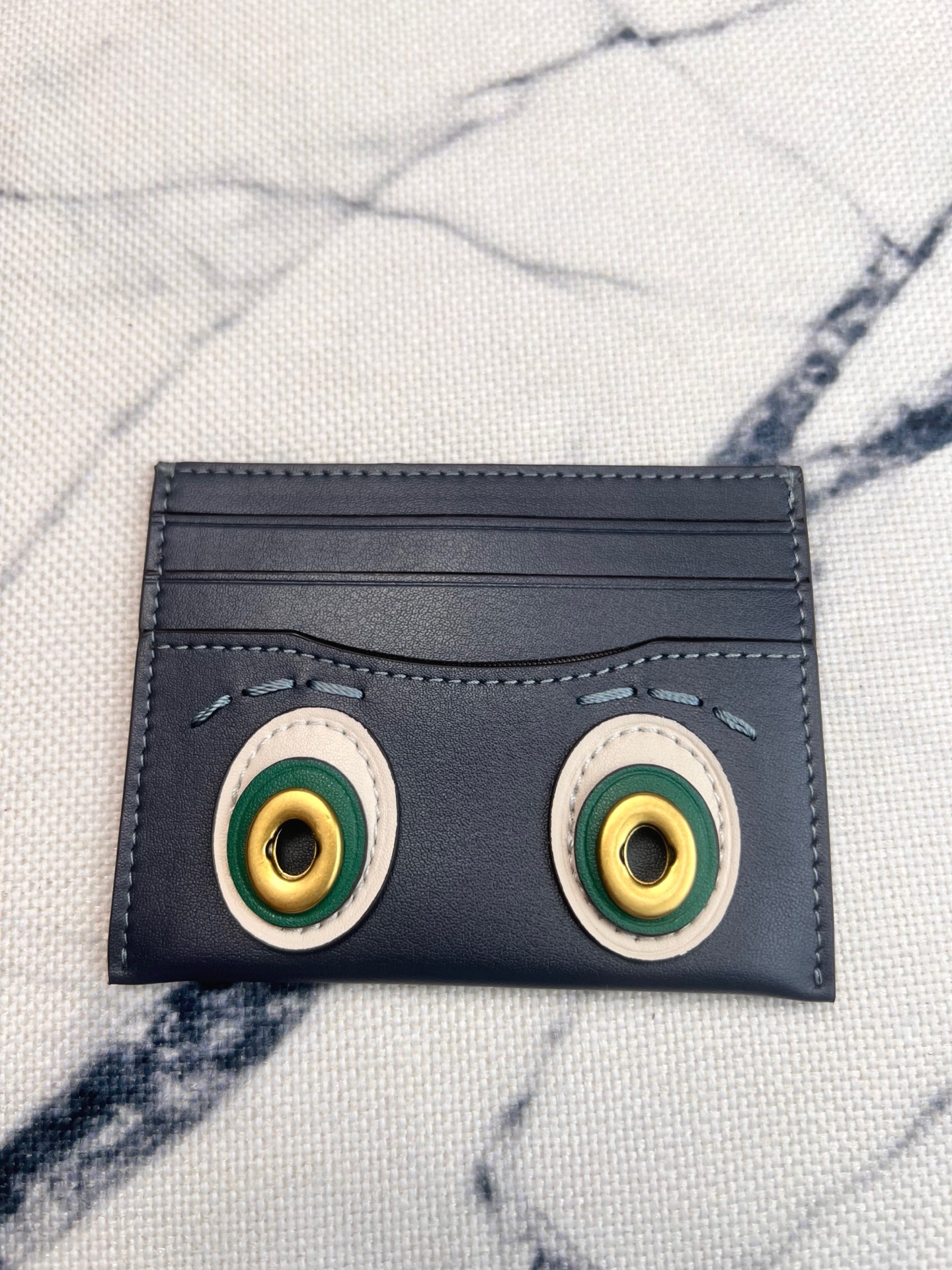 Coach ～COACH蔻驰CC125小卡包 丹宁蓝闪闪星双面薄款卡包卡夹证件包蔻驰卡包