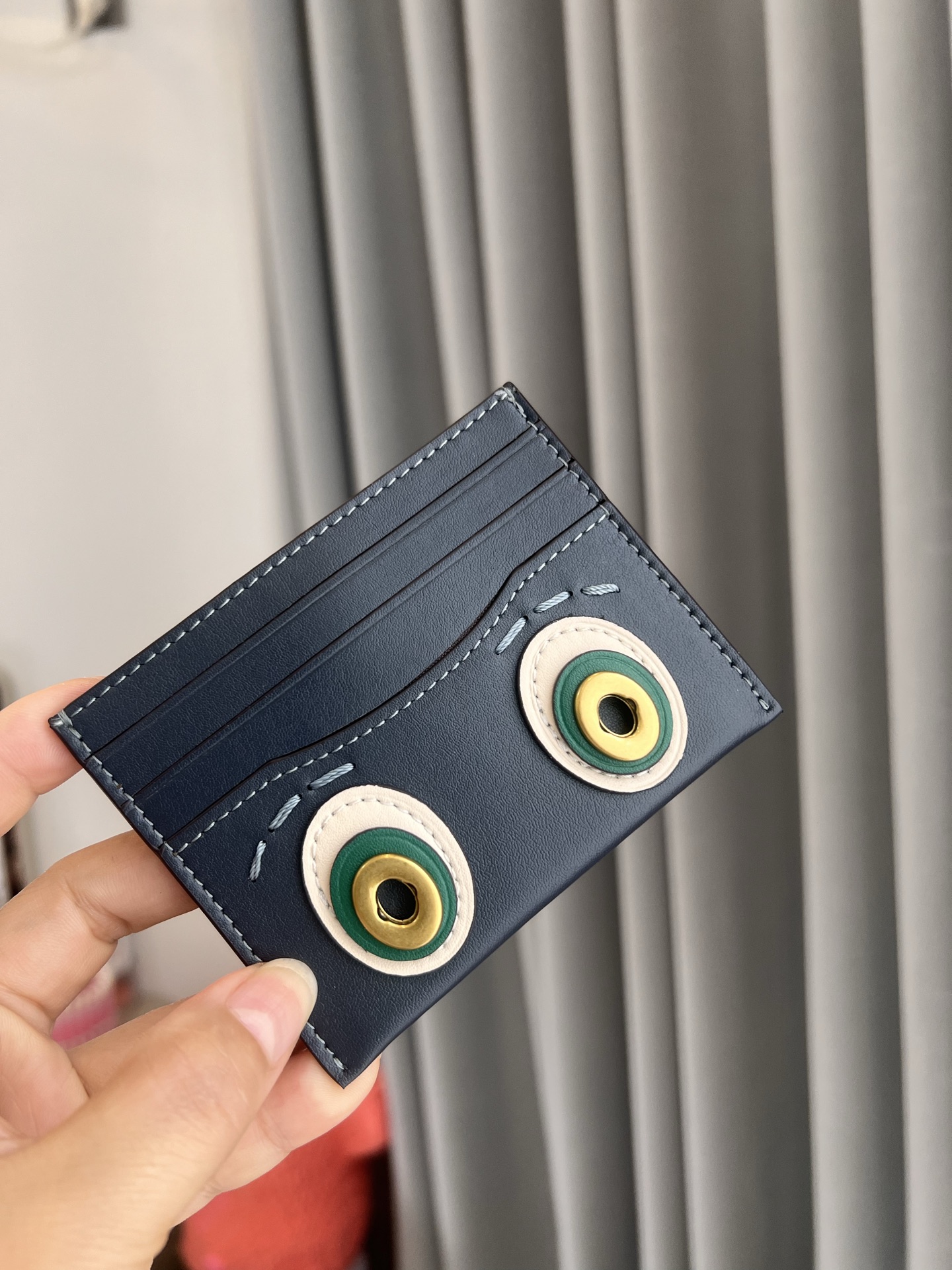 Coach ～COACH蔻驰CC125小卡包 丹宁蓝闪闪星双面薄款卡包卡夹证件包蔻驰卡包