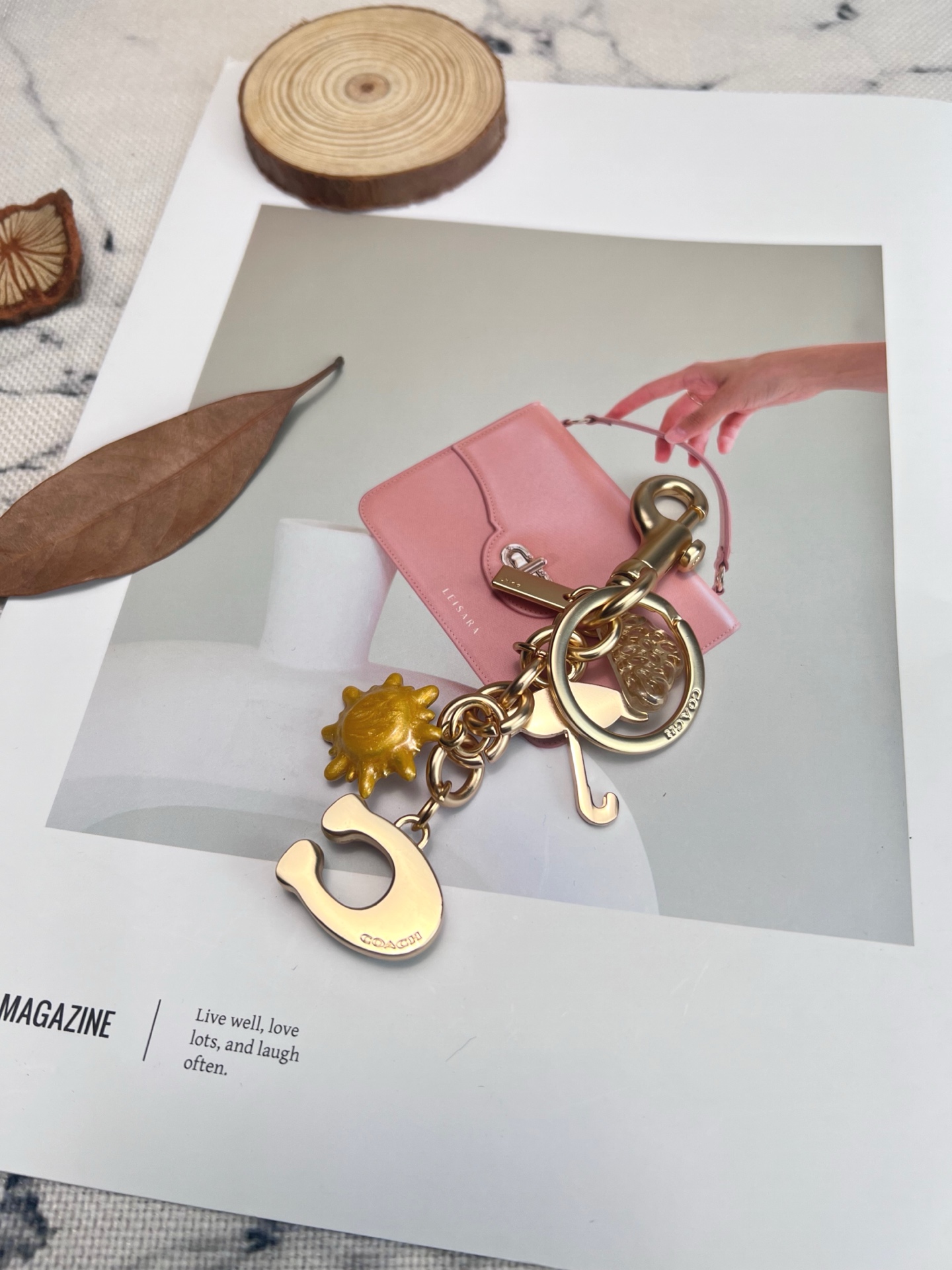 Coach ～COACH蔻驰 Bag Charm 技术立体太阳云朵彩虹包挂件 树脂 包周边 金色 又高级