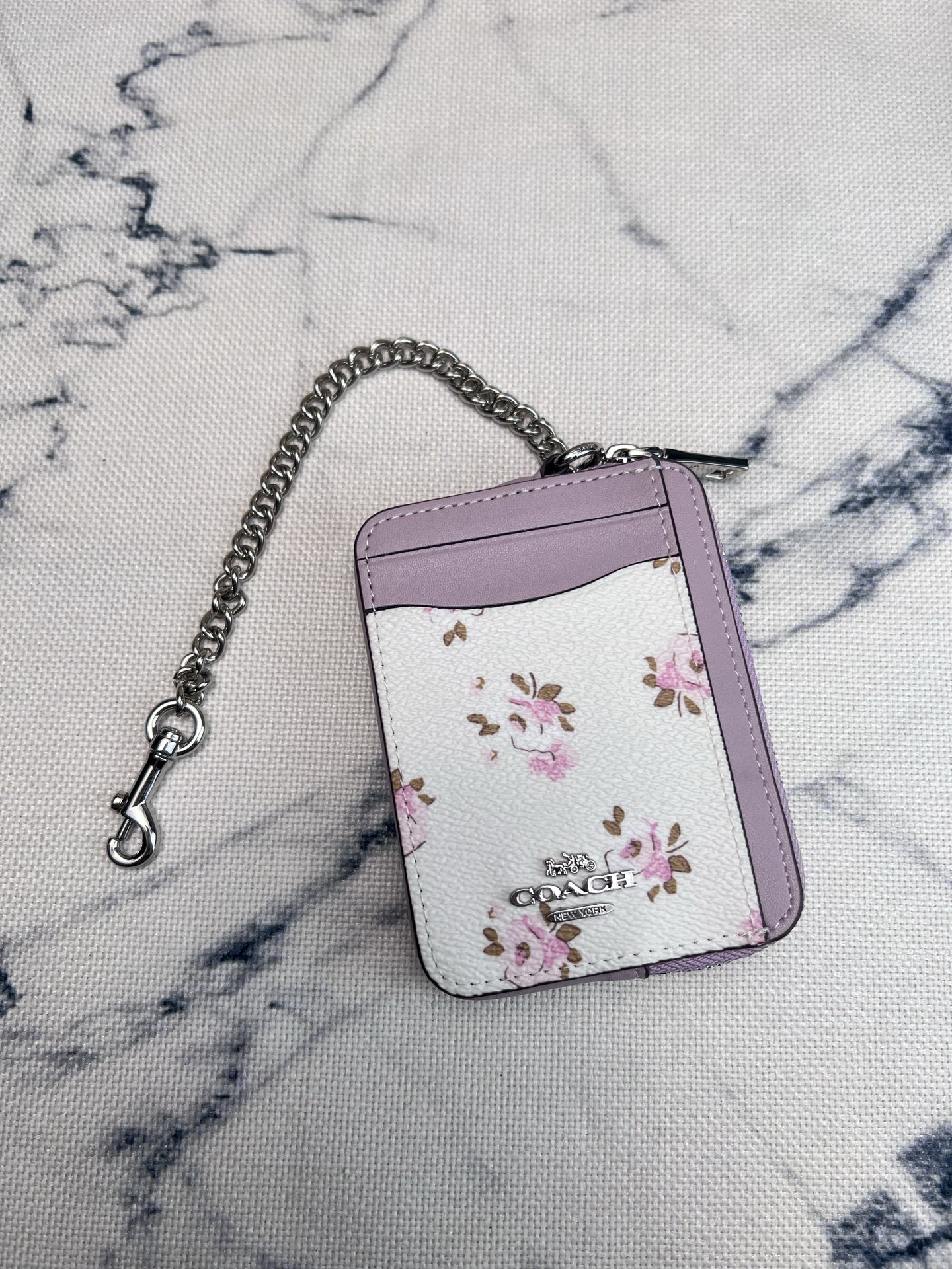 Coach ～COACH蔻驰 CAU43紫色花卉印花