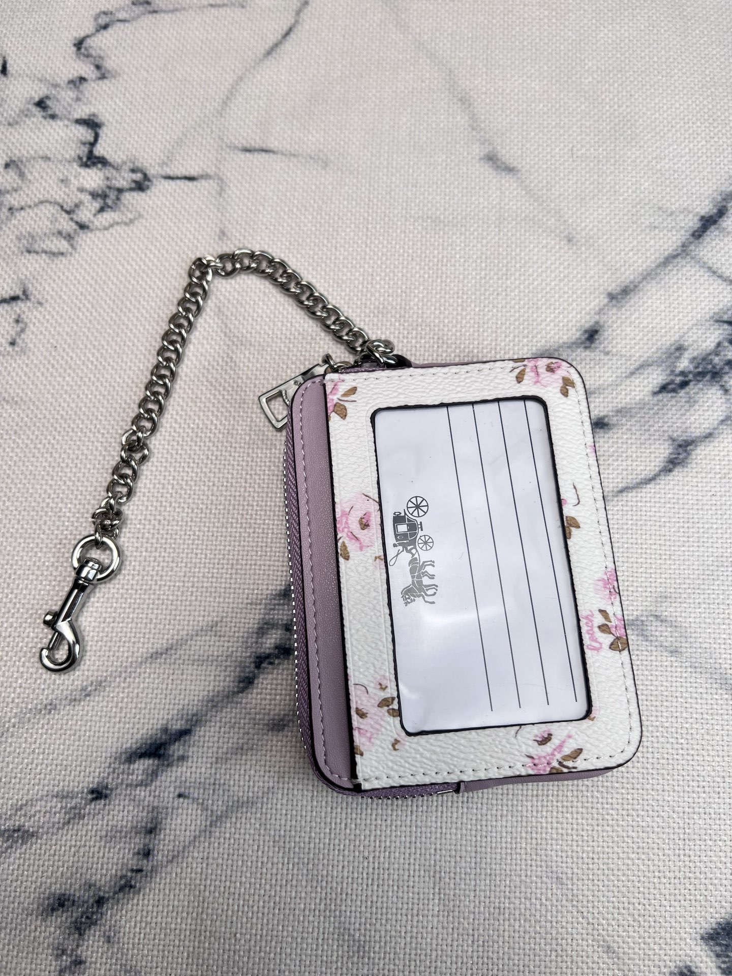 Coach ～COACH蔻驰 CAU43紫色花卉印花