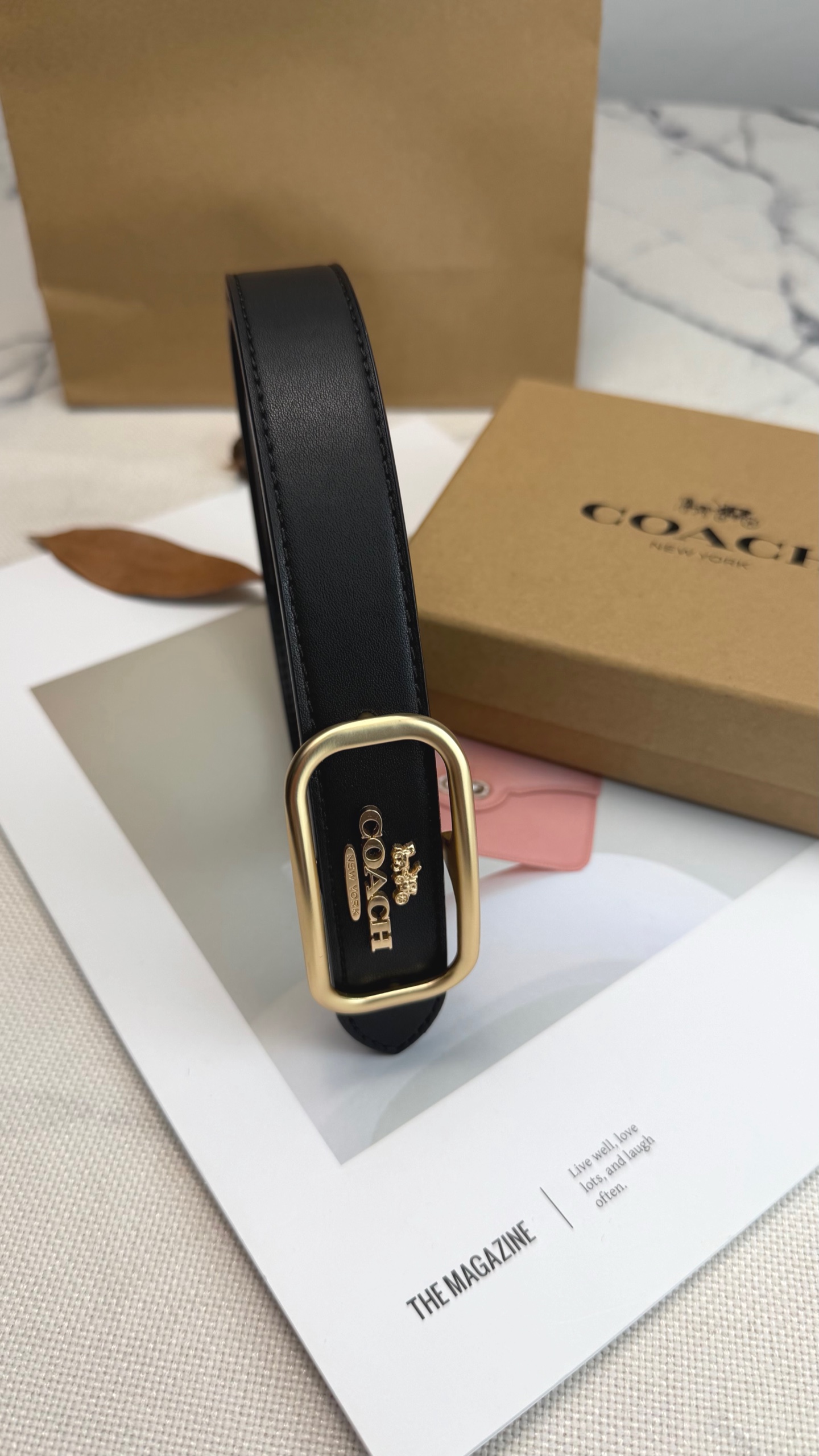 Coach ～新款Coach Morgan系列女士腰带CE969 采用优质牛皮 宽度25mm