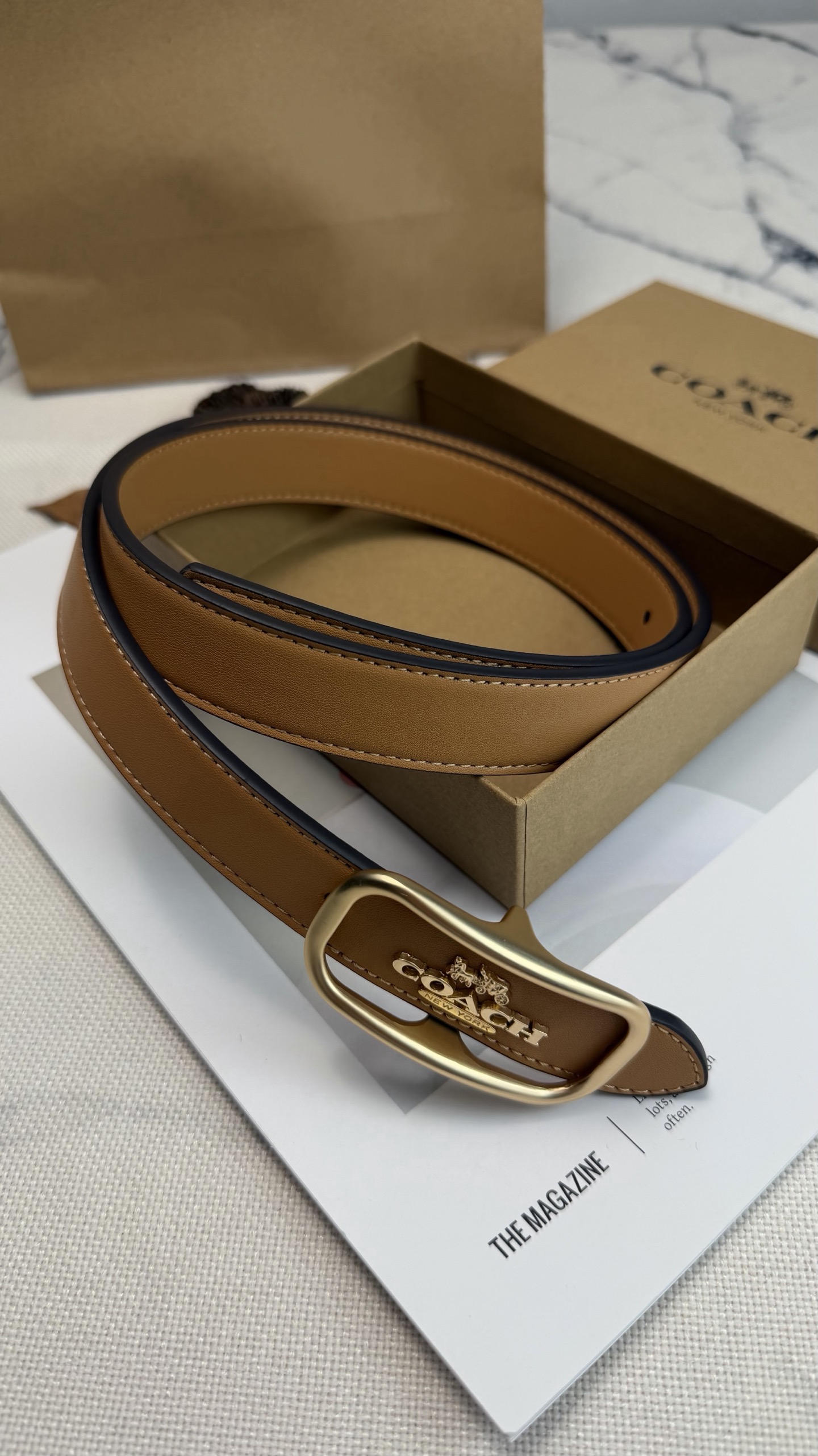 Coach ～新款Coach Morgan系列女士腰带CE969 采用优质牛皮 宽度25mm