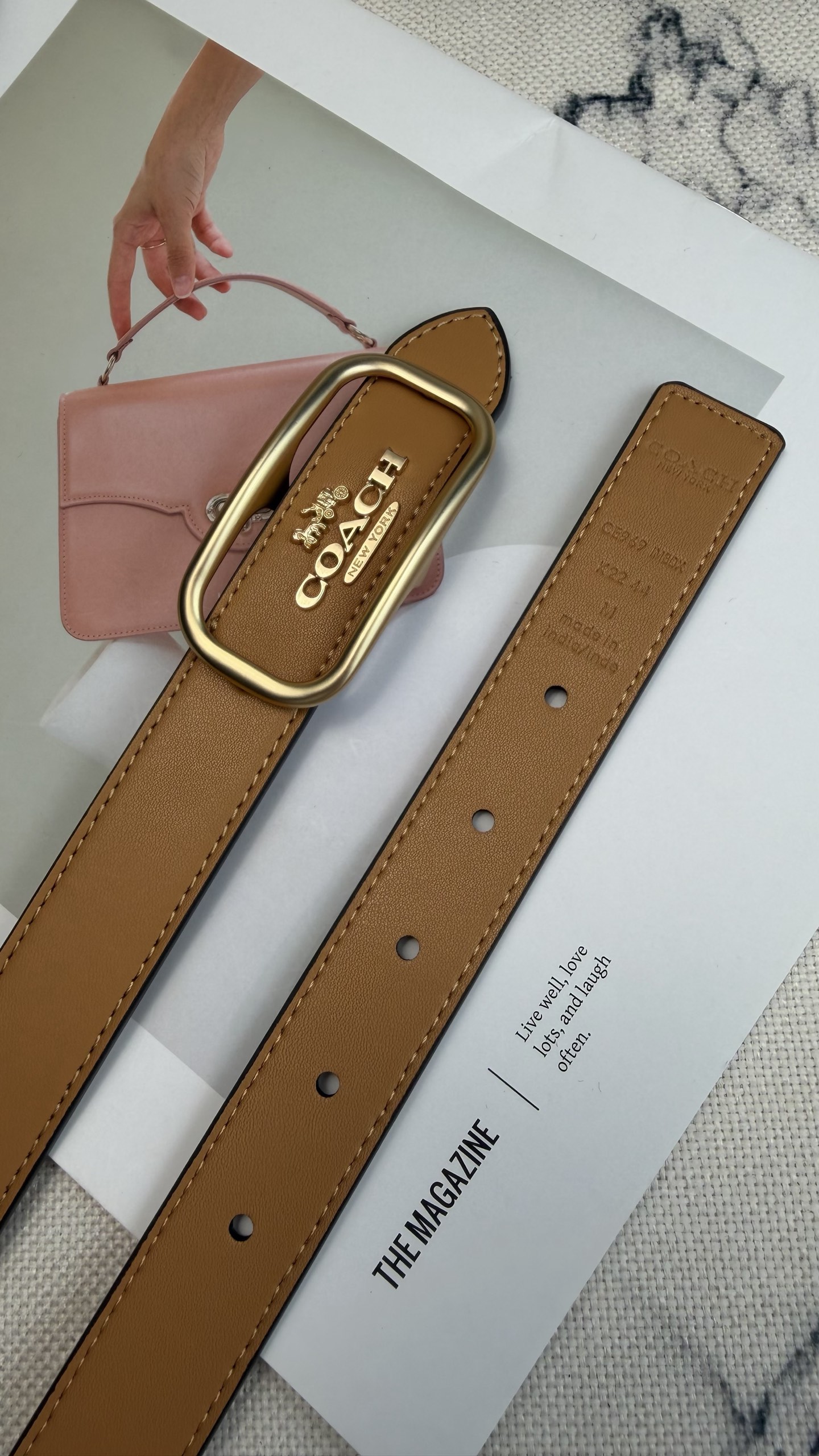 Coach ～新款Coach Morgan系列女士腰带CE969 采用优质牛皮 宽度25mm