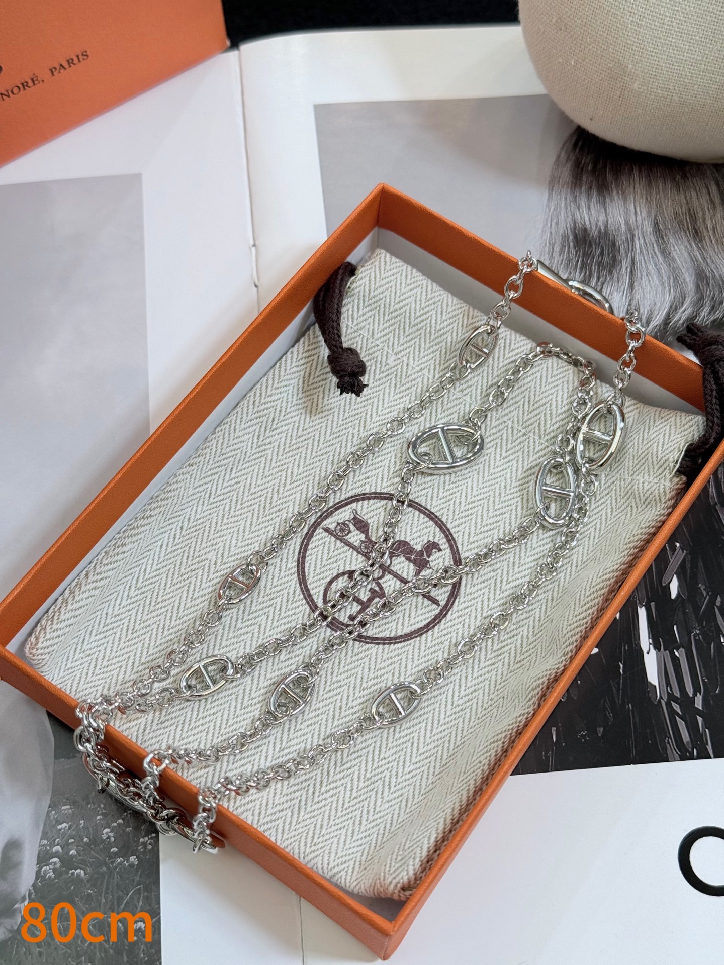 爱马仕Farandole猪鼻子项链✨爱马仕Farandole系列项链，因椭圆链节被昵称为