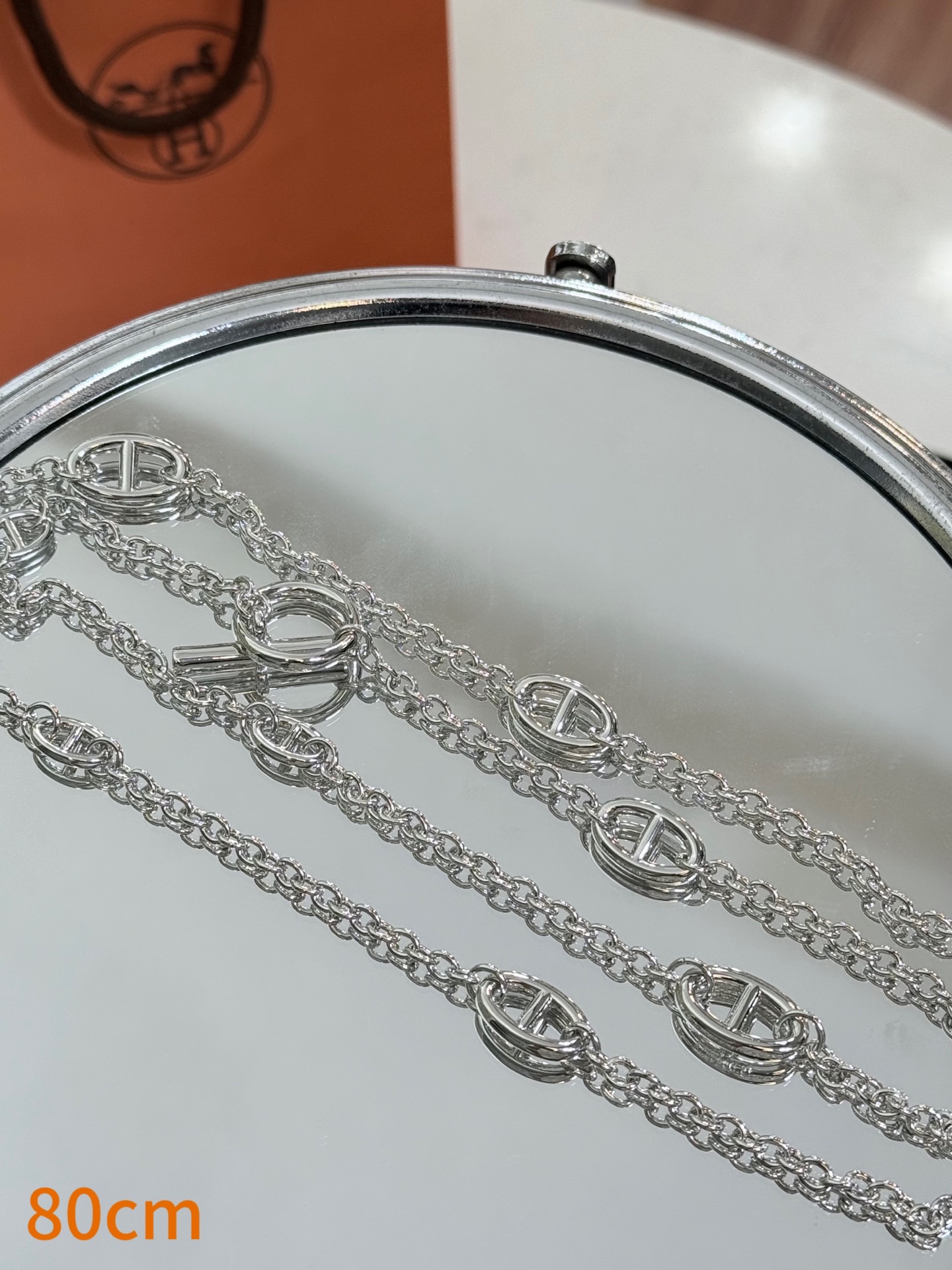 爱马仕Farandole猪鼻子项链✨爱马仕Farandole系列项链，因椭圆链节被昵称为