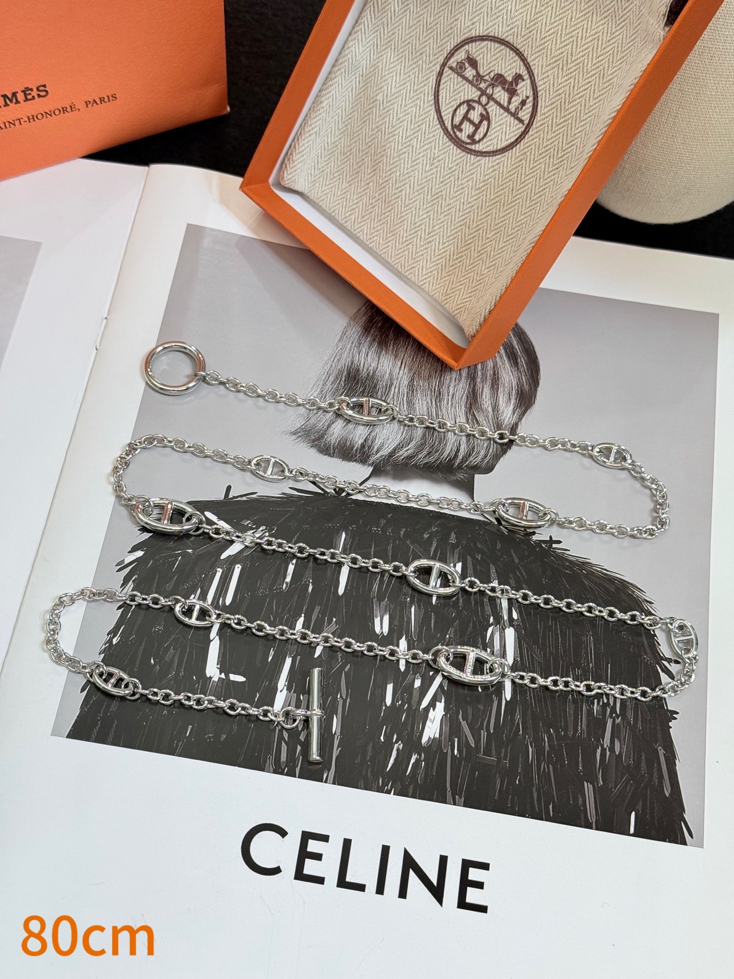 爱马仕Farandole猪鼻子项链✨爱马仕Farandole系列项链，因椭圆链节被昵称为