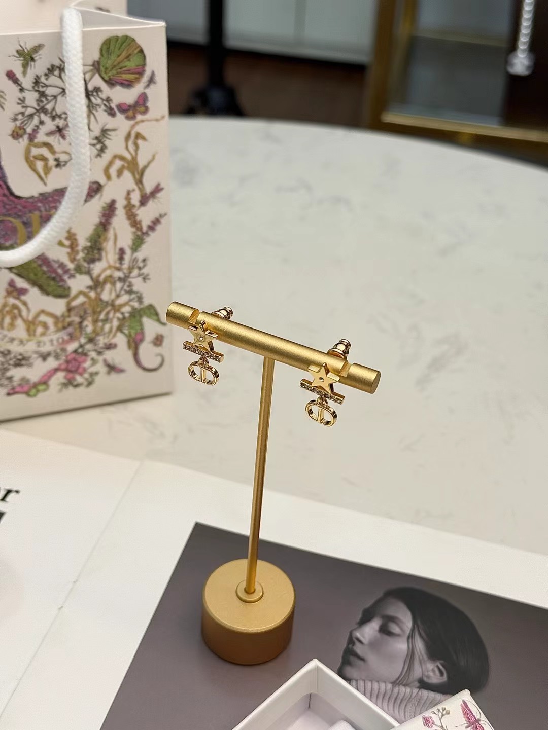 Dior Dior星星吊坠耳环