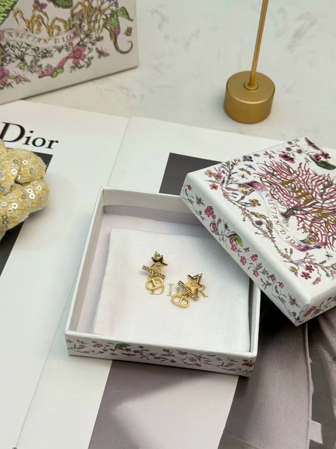 Dior Dior星星吊坠耳环