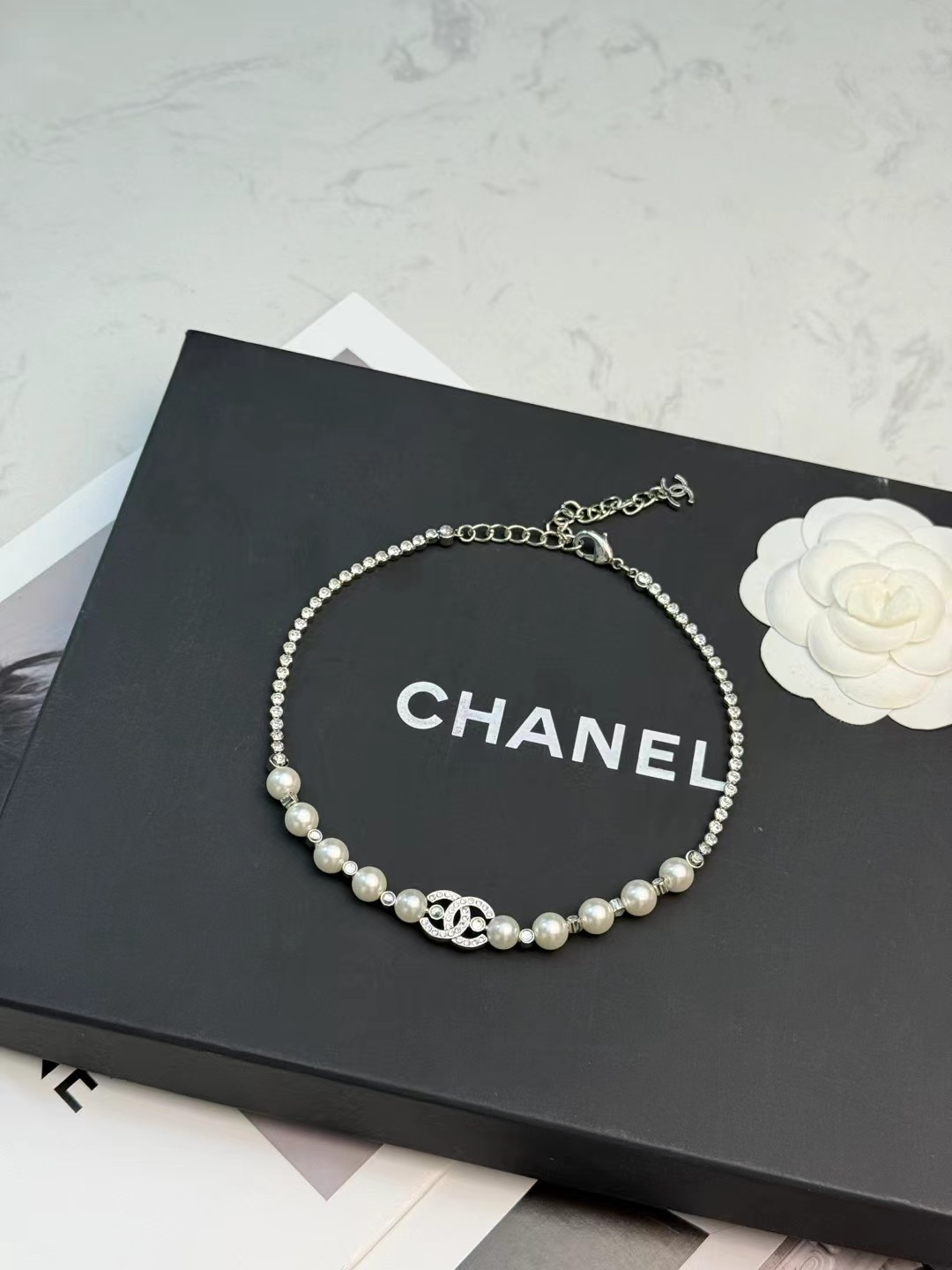 Chanel 香奈儿珍珠双C项链