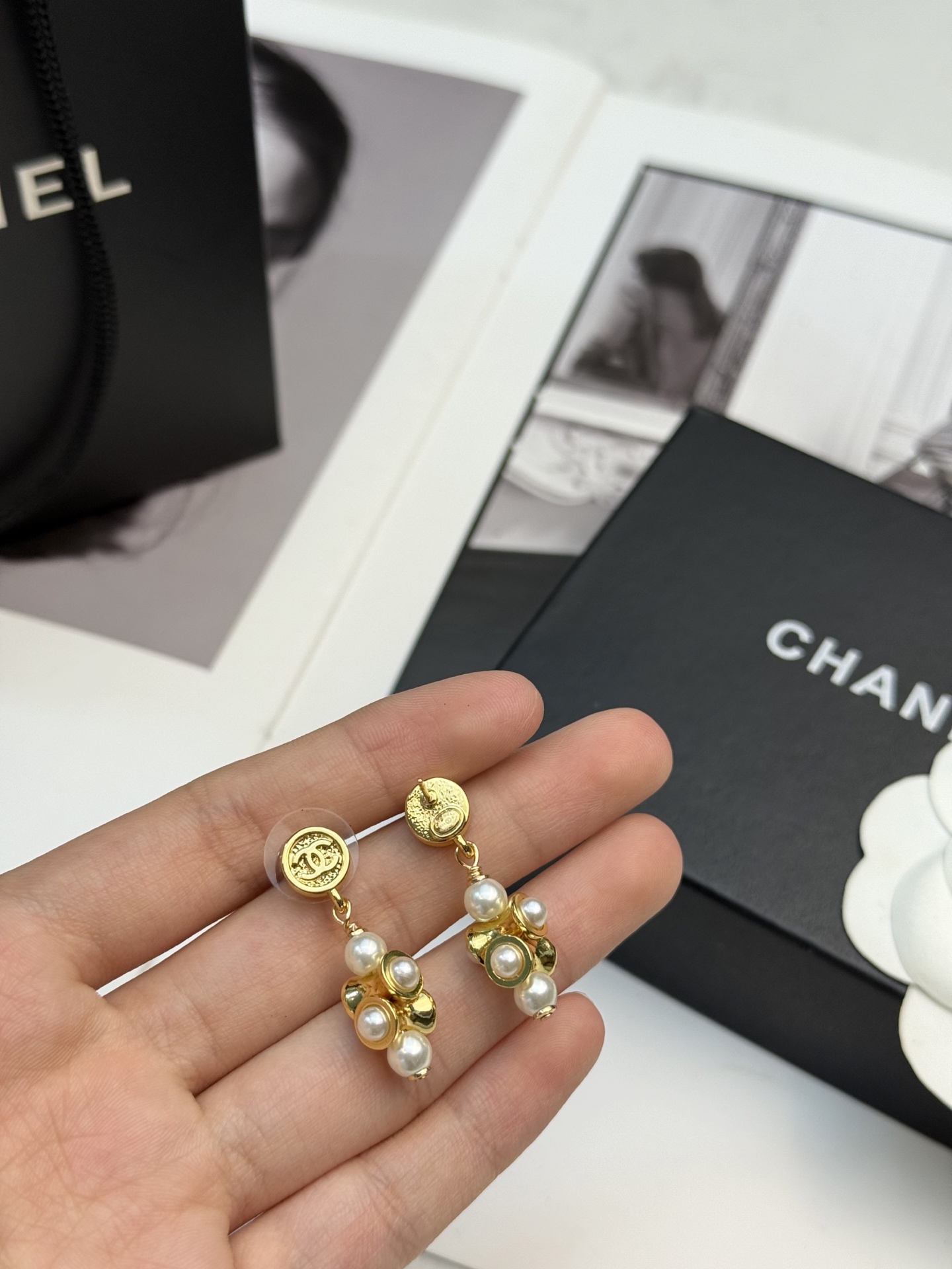 Chanel Chanel26P珍珠耳钉