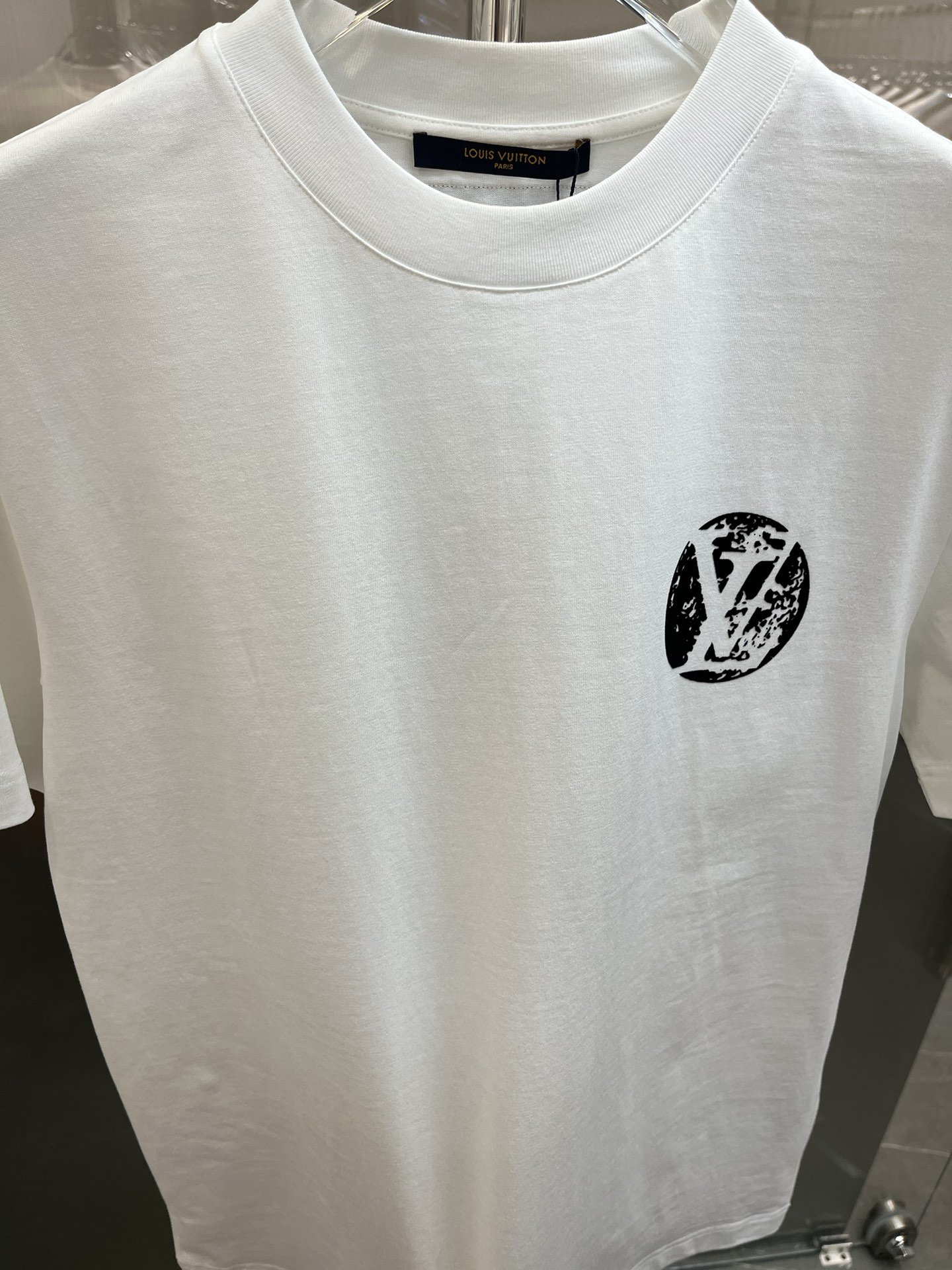 v24/ss春夏新款棉质圆领短袖T恤优质纯棉面料定制标准版型黑白两色男女同款码数SMLXLXXL