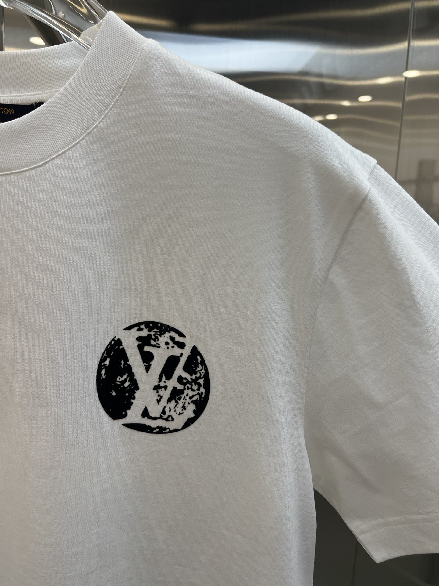 v24/ss春夏新款棉质圆领短袖T恤优质纯棉面料定制标准版型黑白两色男女同款码数SMLXLXXL