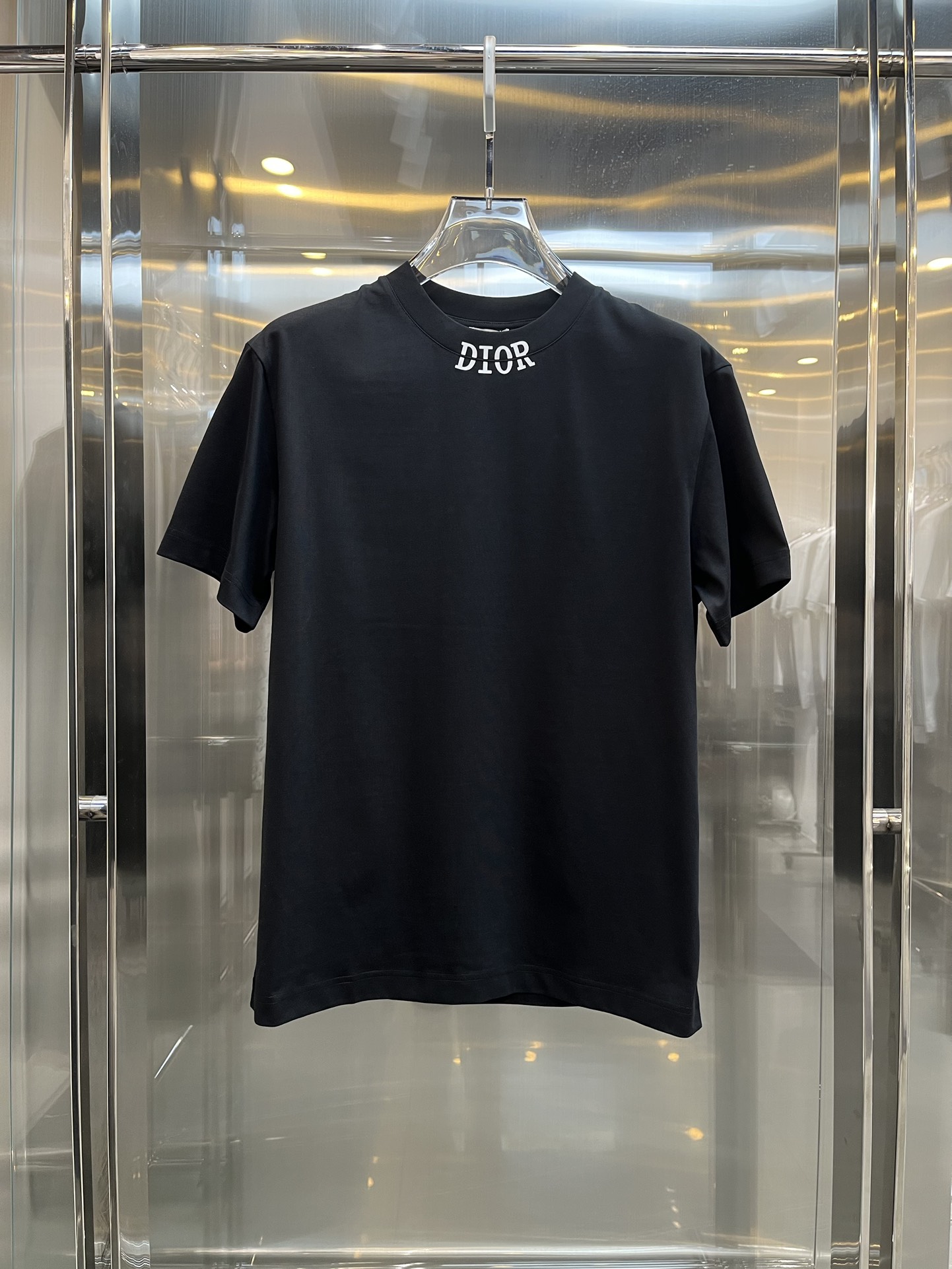 Waar te kopen de beste replica
 Dior Kleding T-Shirt Zwart Wit Afdrukken Unisex Katoen Gemerceriseerd katoen Lente/Zomercollectie Korte mouw