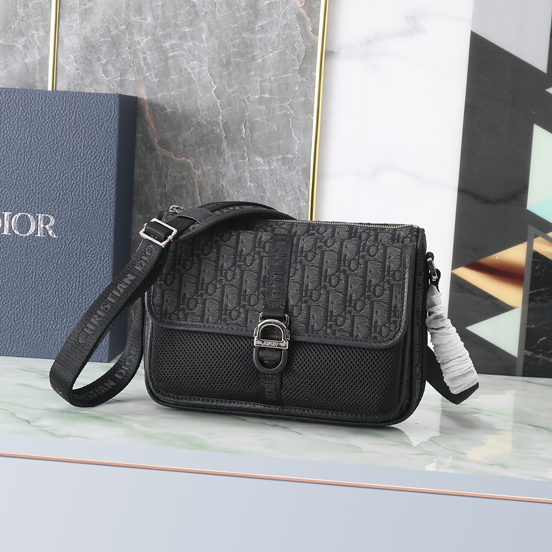 Dior Bags Handbags Beige Black Printing Fabric Nylon Spring Collection Oblique Mini