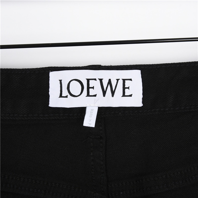 LOEWE/罗意威 背后火焰刺绣LOGO牛仔裤