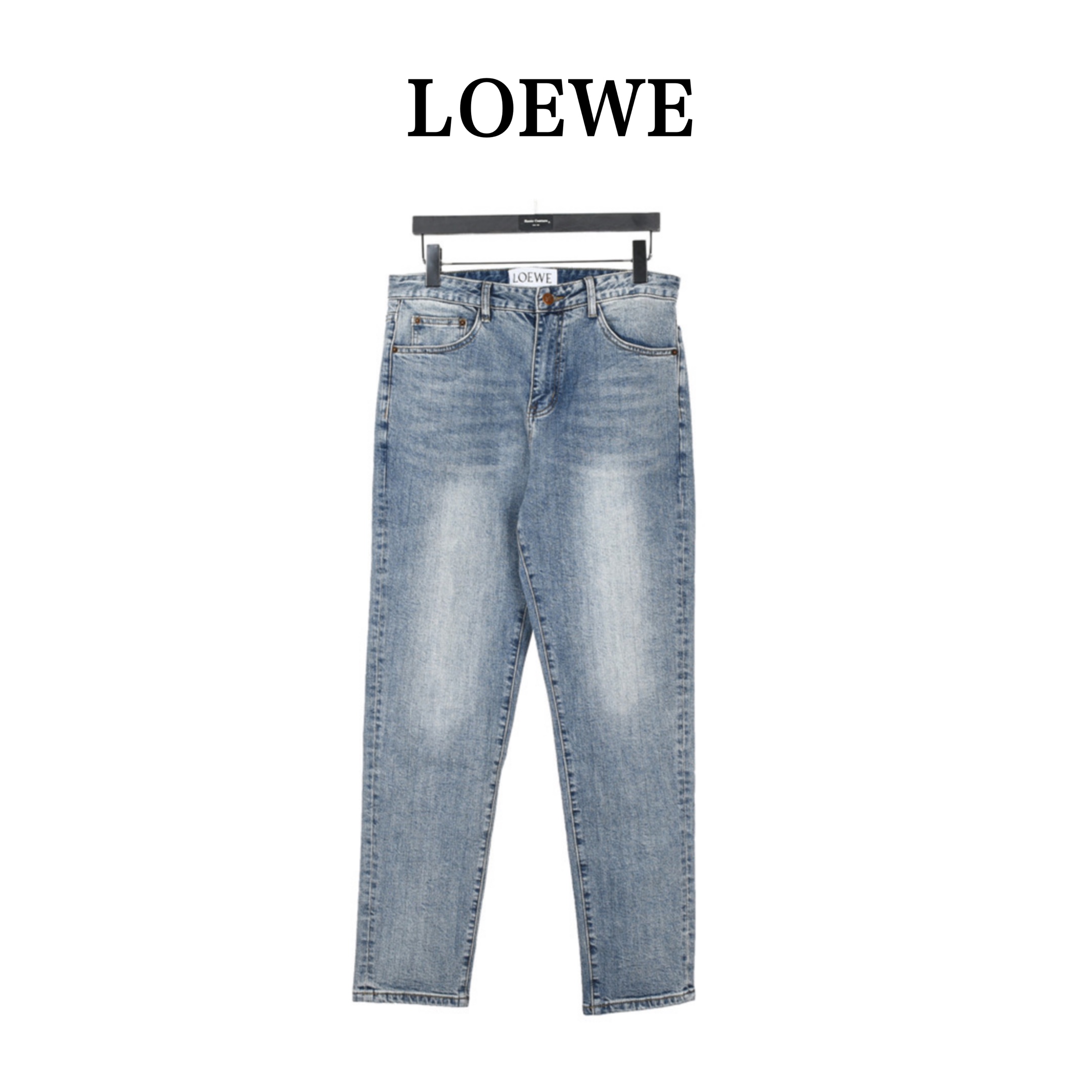 LOEWE/罗意威 背后火焰刺绣LOGO牛仔裤