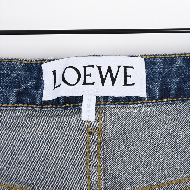 LOEWE/罗意威 背后火焰刺绣LOGO牛仔裤