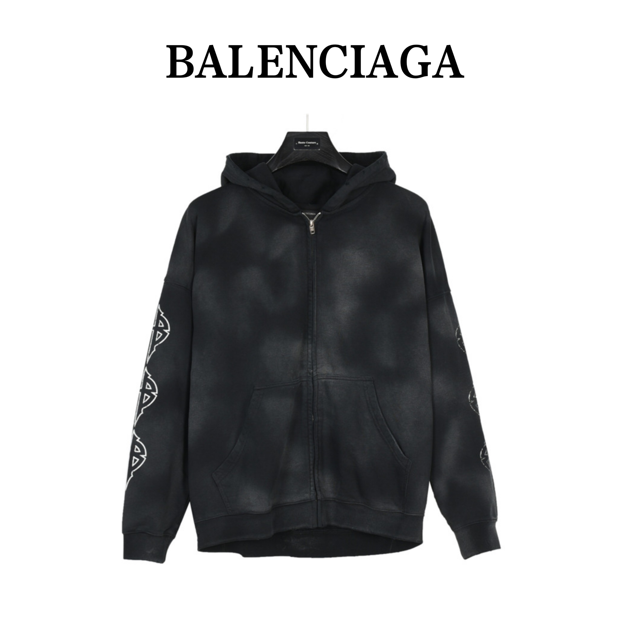 Balenciaga/巴黎世家 反转铁塔拉链连帽外套