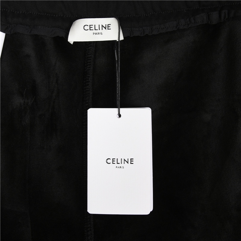 Celine/赛琳侧边织带刺绣标识束脚加绒长裤 Celine赛琳侧边织带刺绣标识束脚加绒长裤