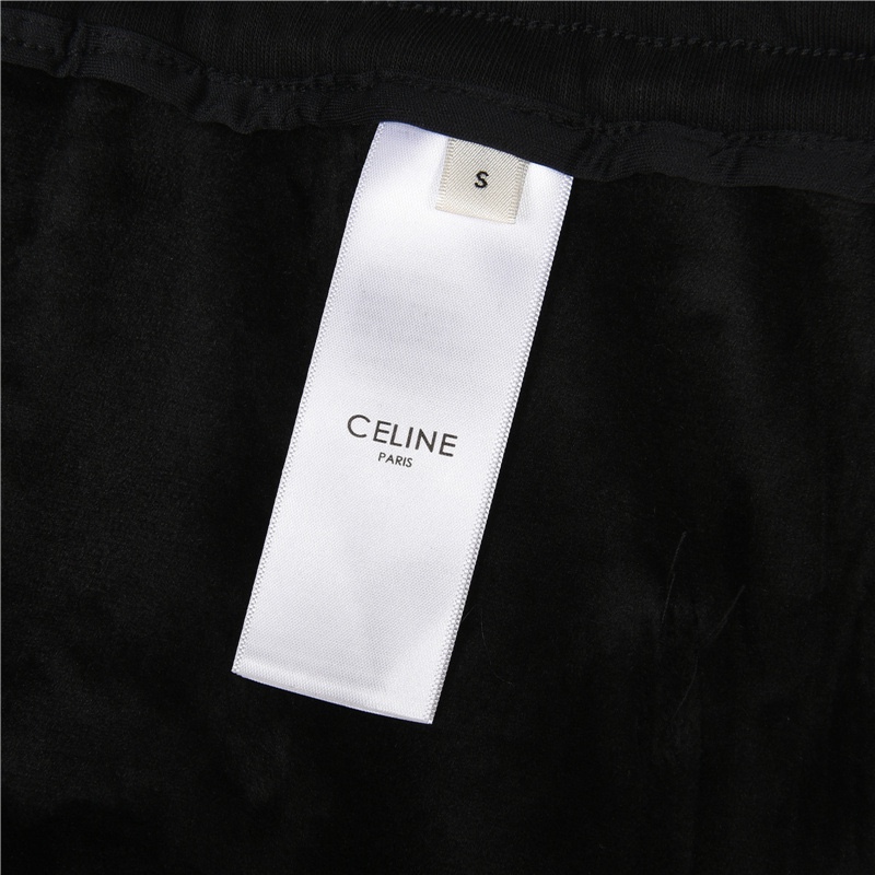 Celine/赛琳侧边织带刺绣标识束脚加绒长裤 Celine赛琳侧边织带刺绣标识束脚加绒长裤