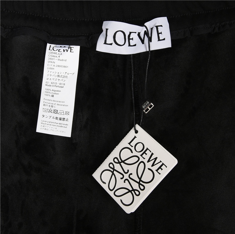 Loewe罗意威 徽标刺绣织带加绒卫裤 LOEWE Anagram 徽标刺绣 侧边搭配织带