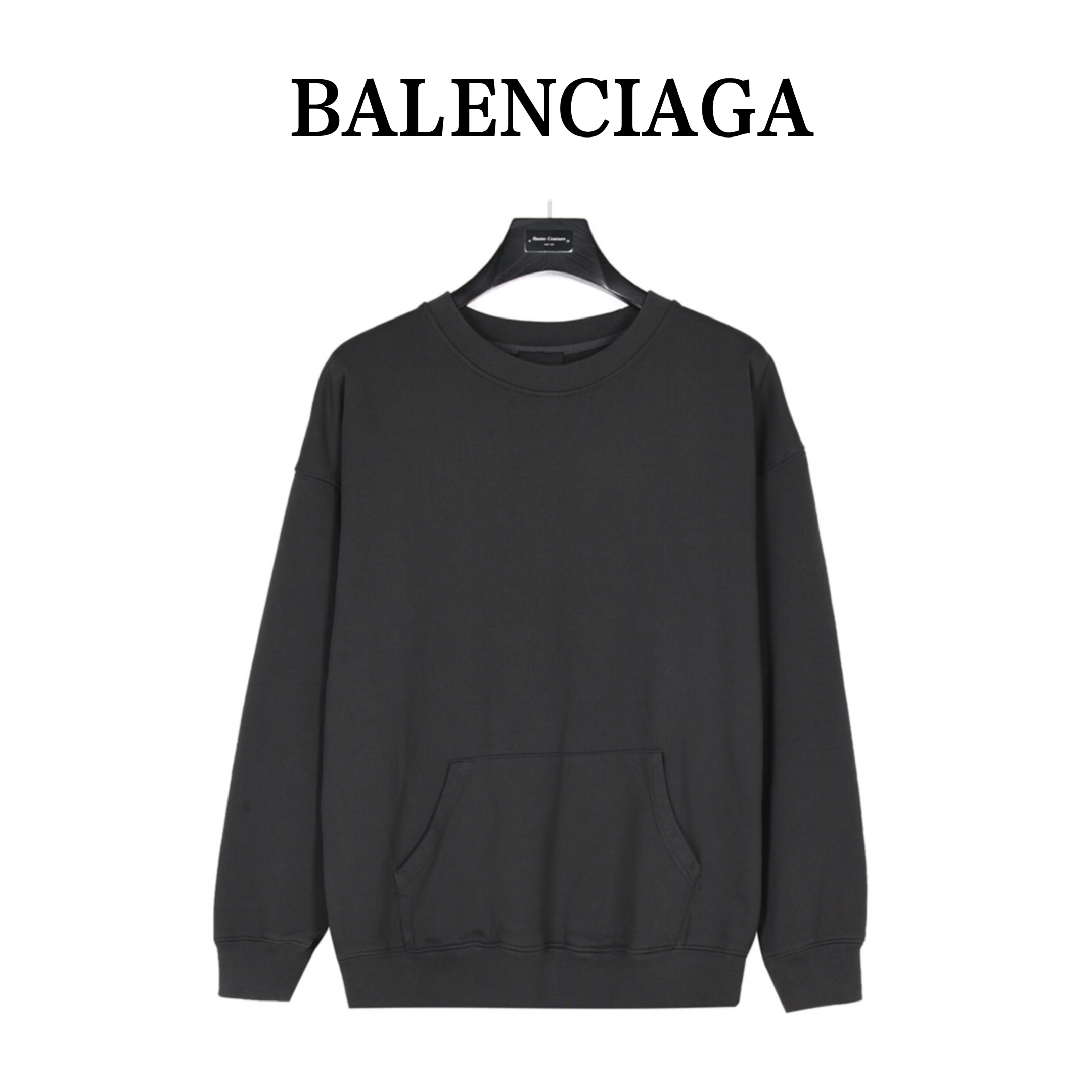 Balenciaga/巴黎世家连体无接缝网址刺绣圆领卫衣