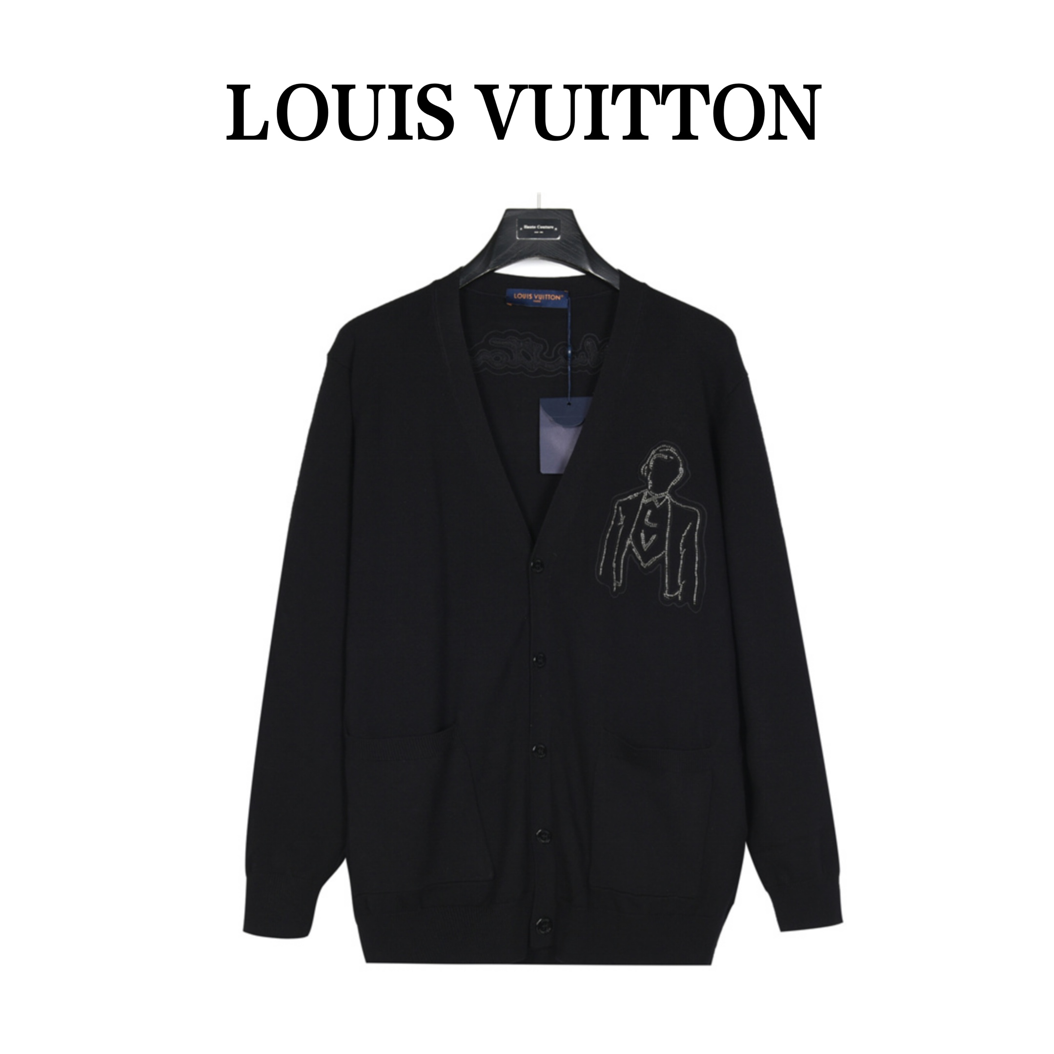 400 Louis Vuitton/路易威登 23Fw 人物串珠刺绣开衫毛衣