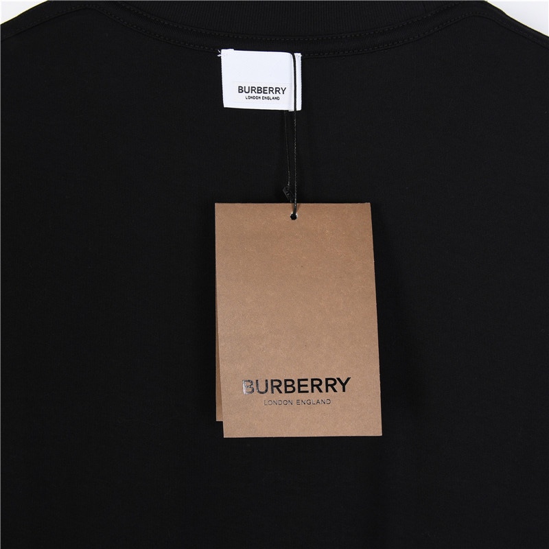 Burberry/巴宝莉格纹字母短袖 经典标志字母LOGO 印花+刺绣