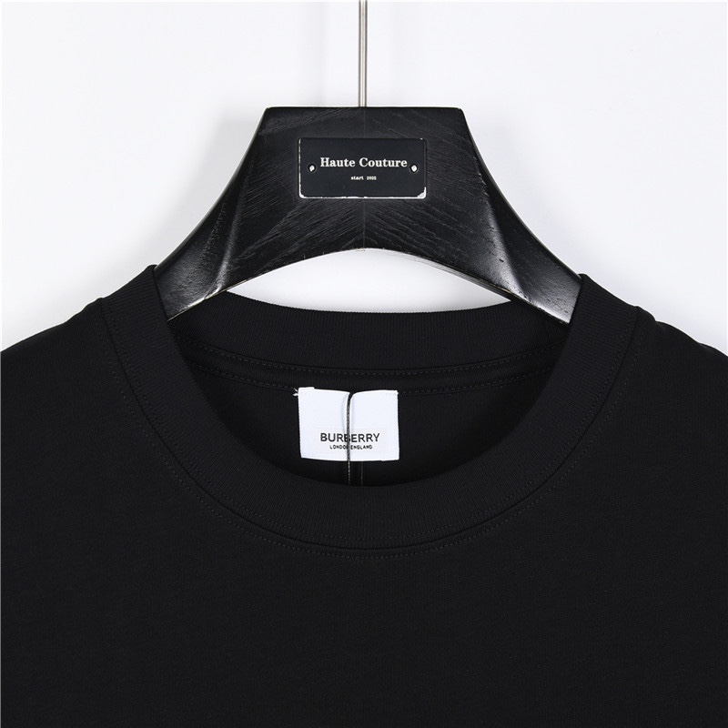 Burberry/巴宝莉格纹字母短袖 经典标志字母LOGO 印花+刺绣